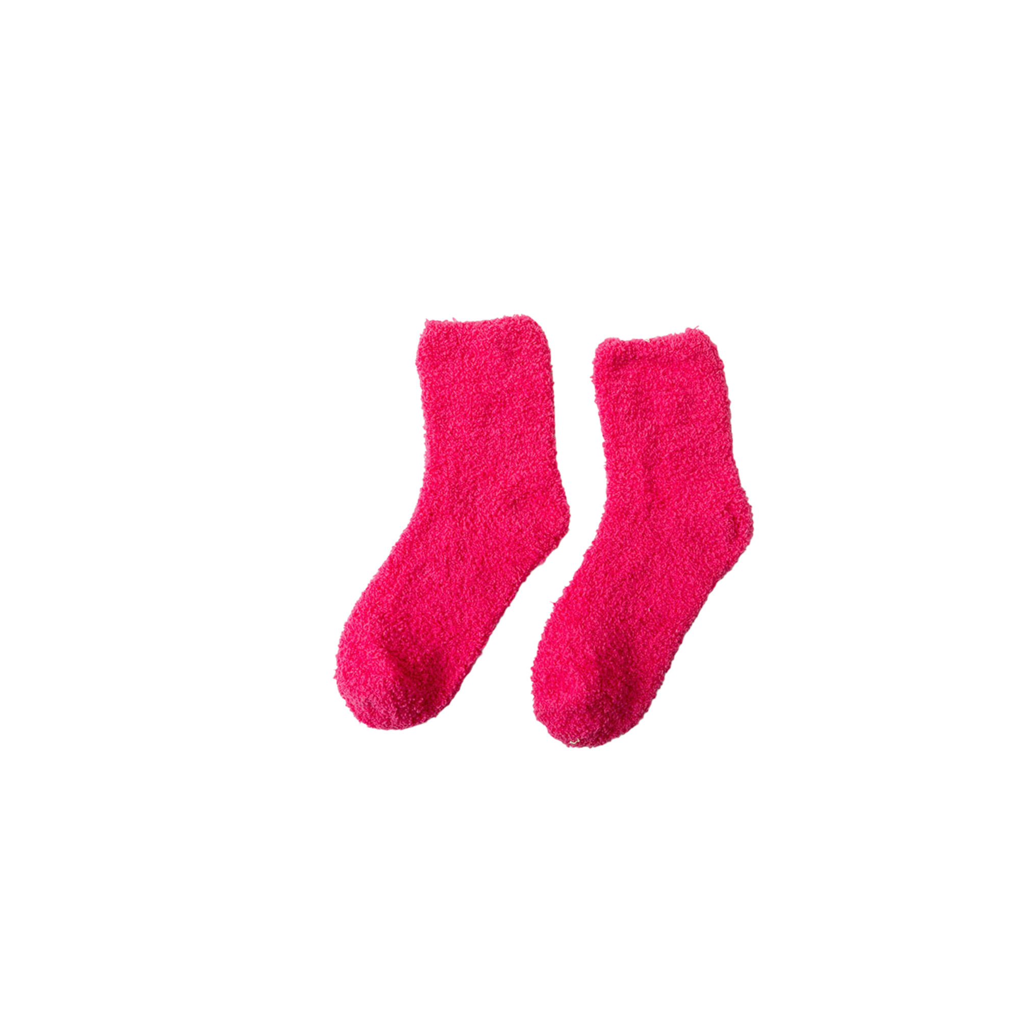 Coral Fleece Christmas Fuzzy Sock Medium Tube 7