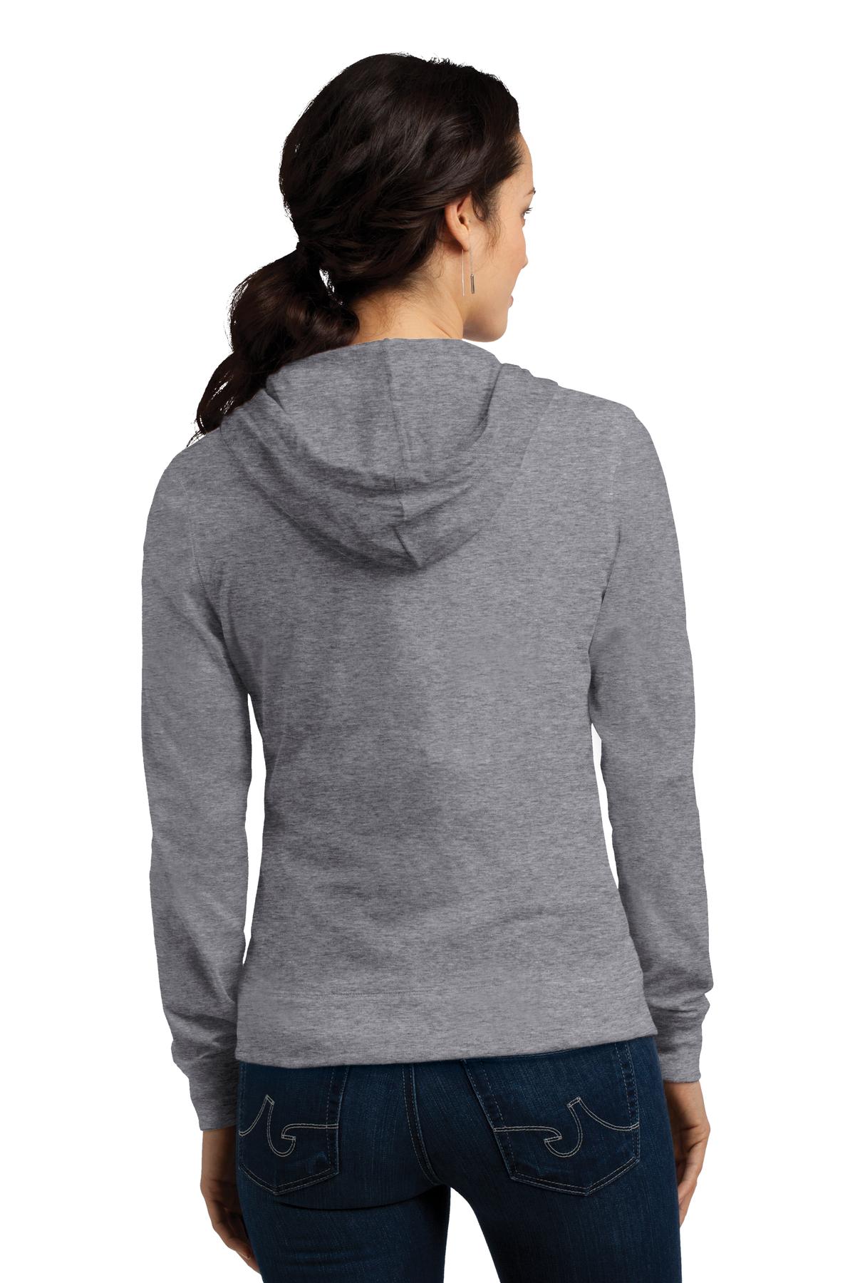 District Women's Fitted Jersey Full-Zip Hoodie. DT2100 3