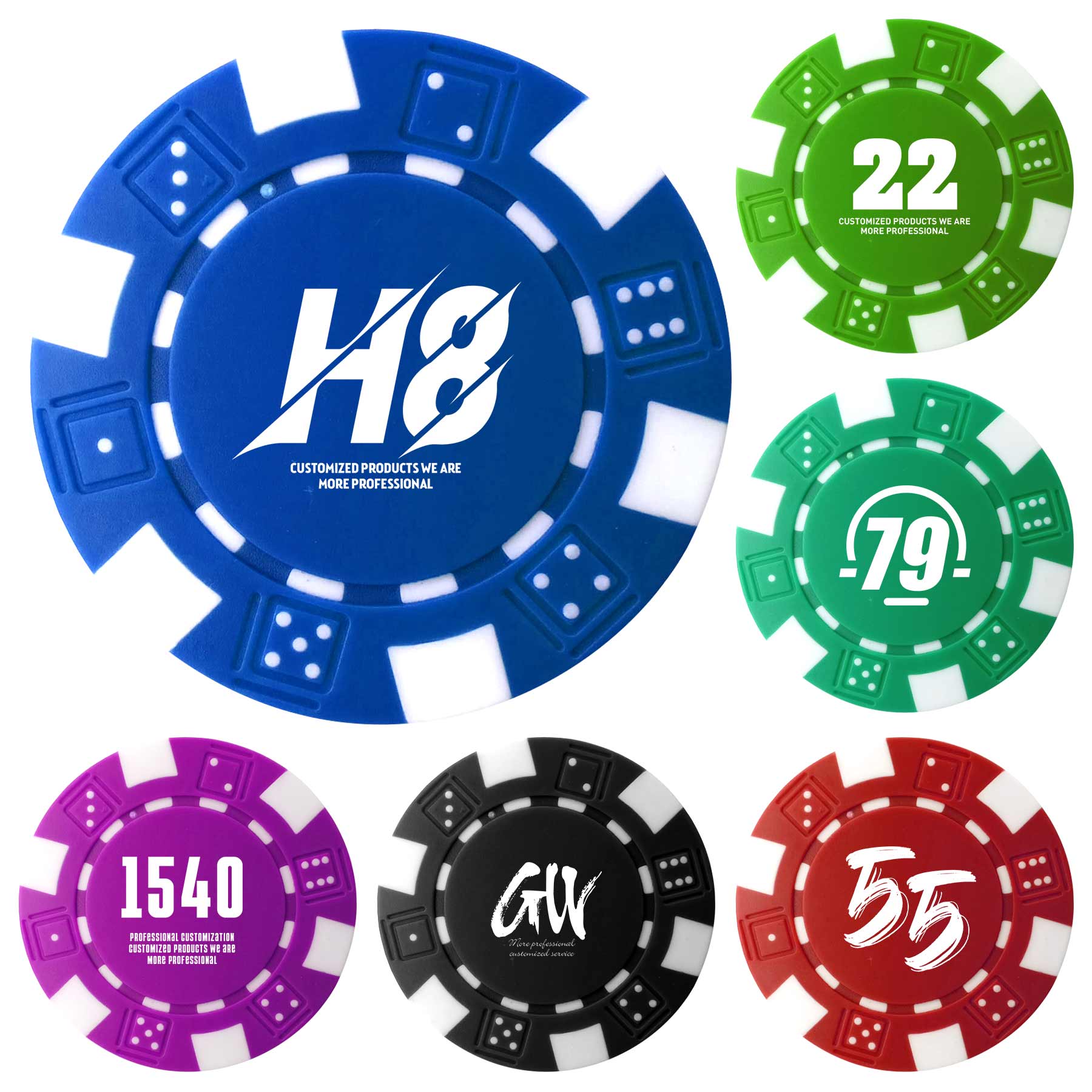 Double-sided Custom ABS Poker Chips 1