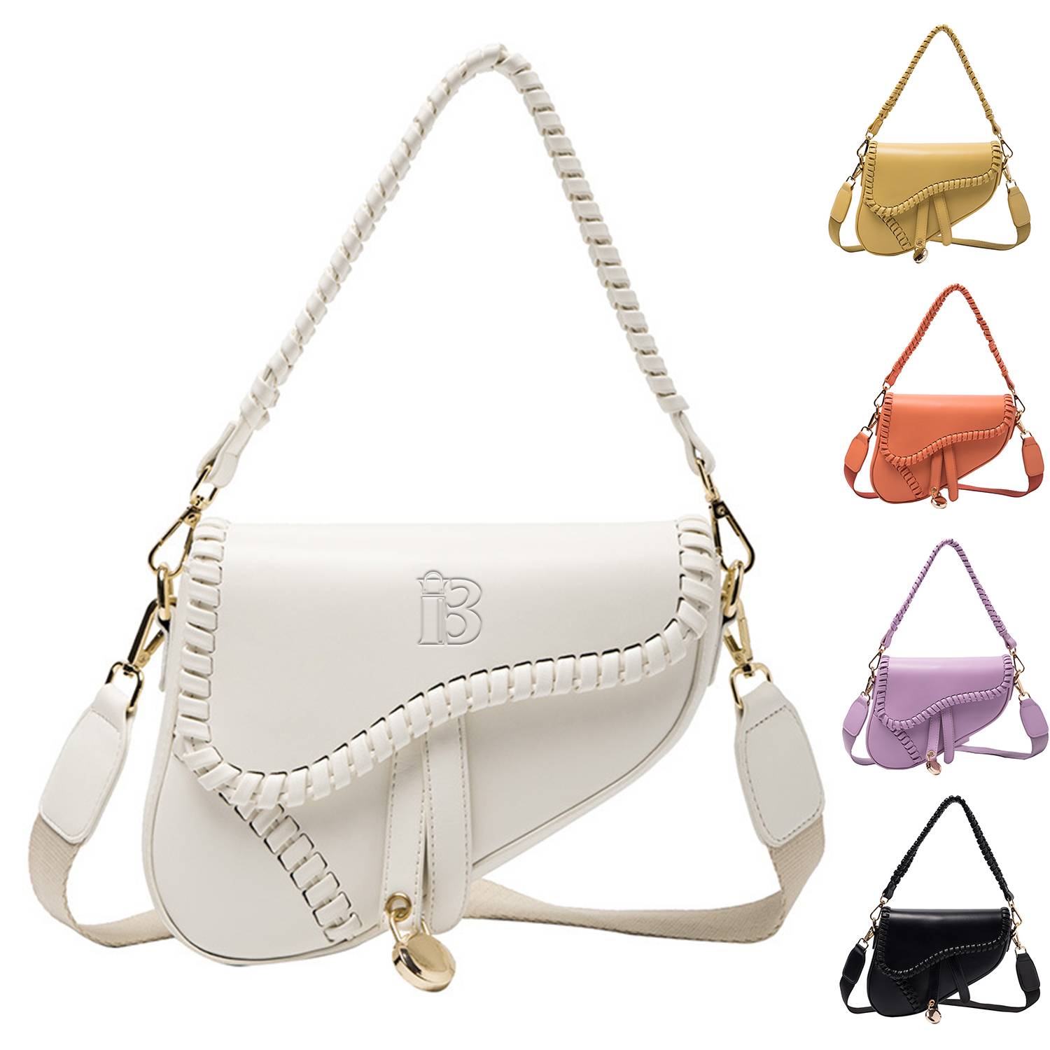 PU Mini Saddle Shoulder Tote Bags for Women 4