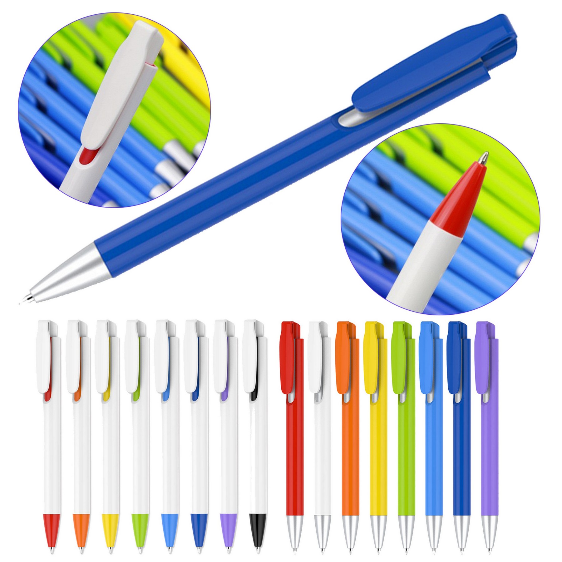 Colorful Retractable Click Ballpen 2