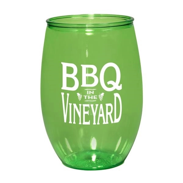 10 oz. Stemless Plastic Wine Glasses 3