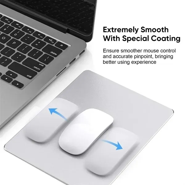 Premium Dual-Side Metal Aluminum Leather Mouse Pad 2