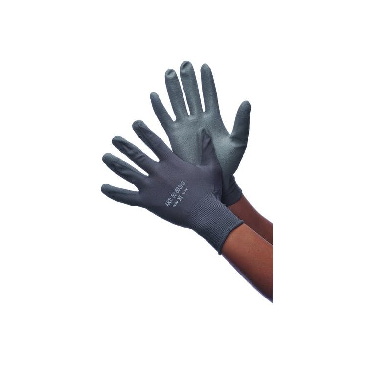 Poly Coated Gloves - Gray XL 2