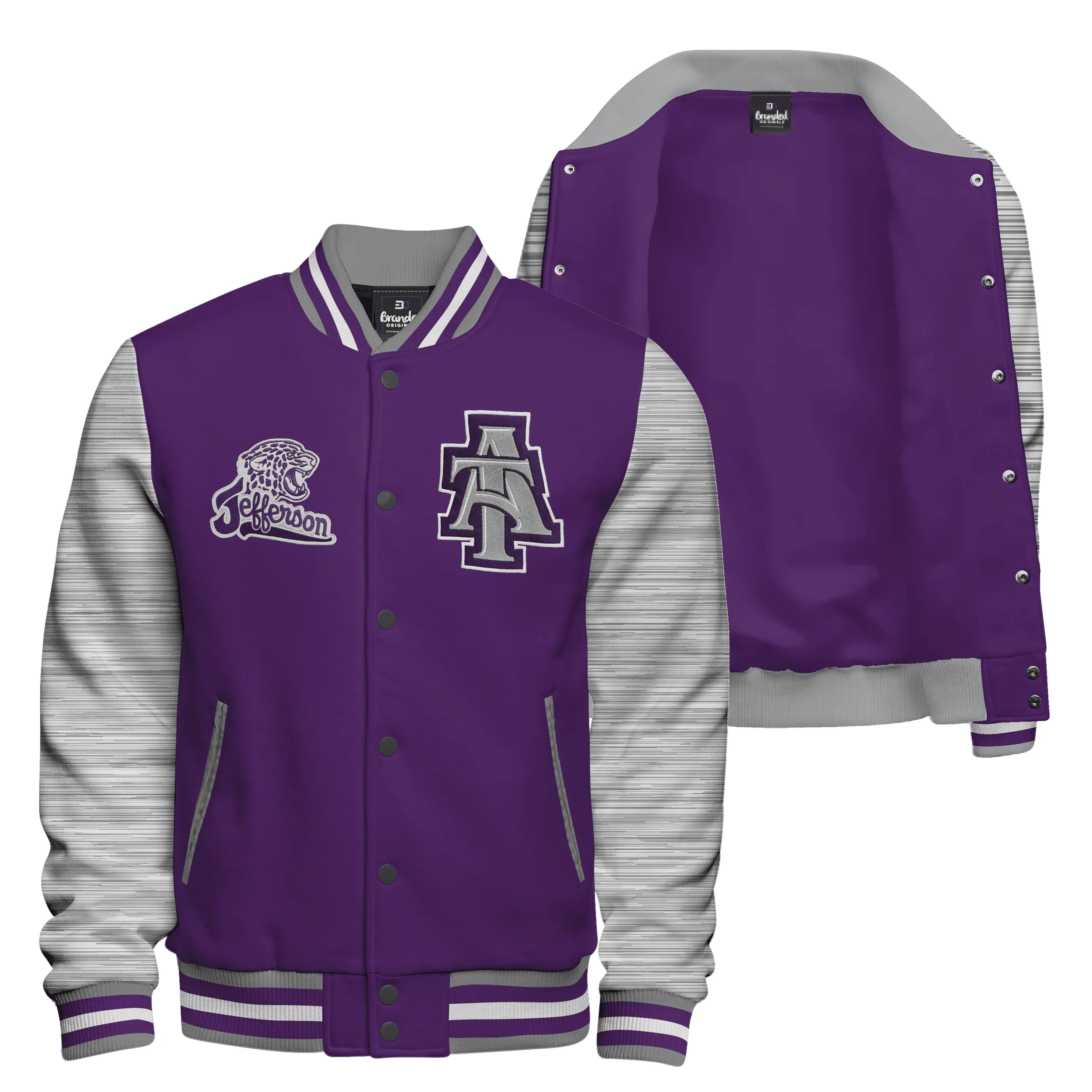 Cotton Fleece Varsity Jacket With No Lining 6