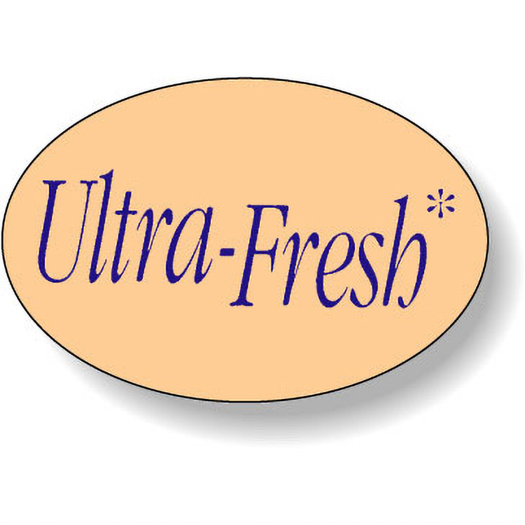 Fluorescent Orange Flexo-Printed Stock Oval Roll Labels (1"x1.5")