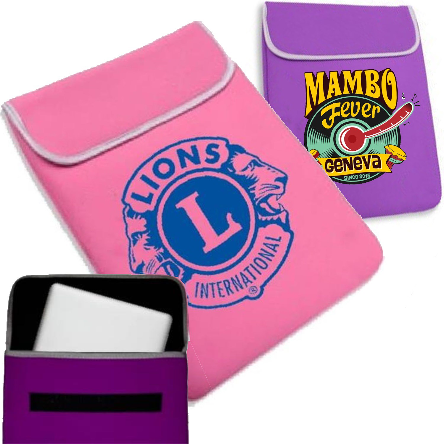 Neoprene Laptop sleeve w/ Flip cover & velcro closure 2