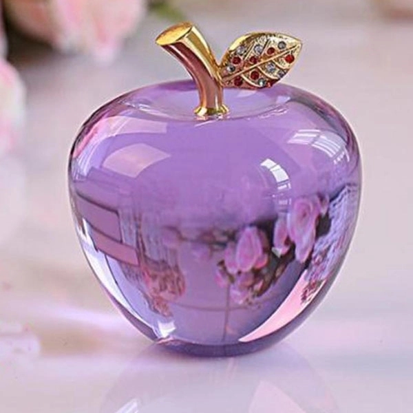 Crystal Apple Paperweight 1