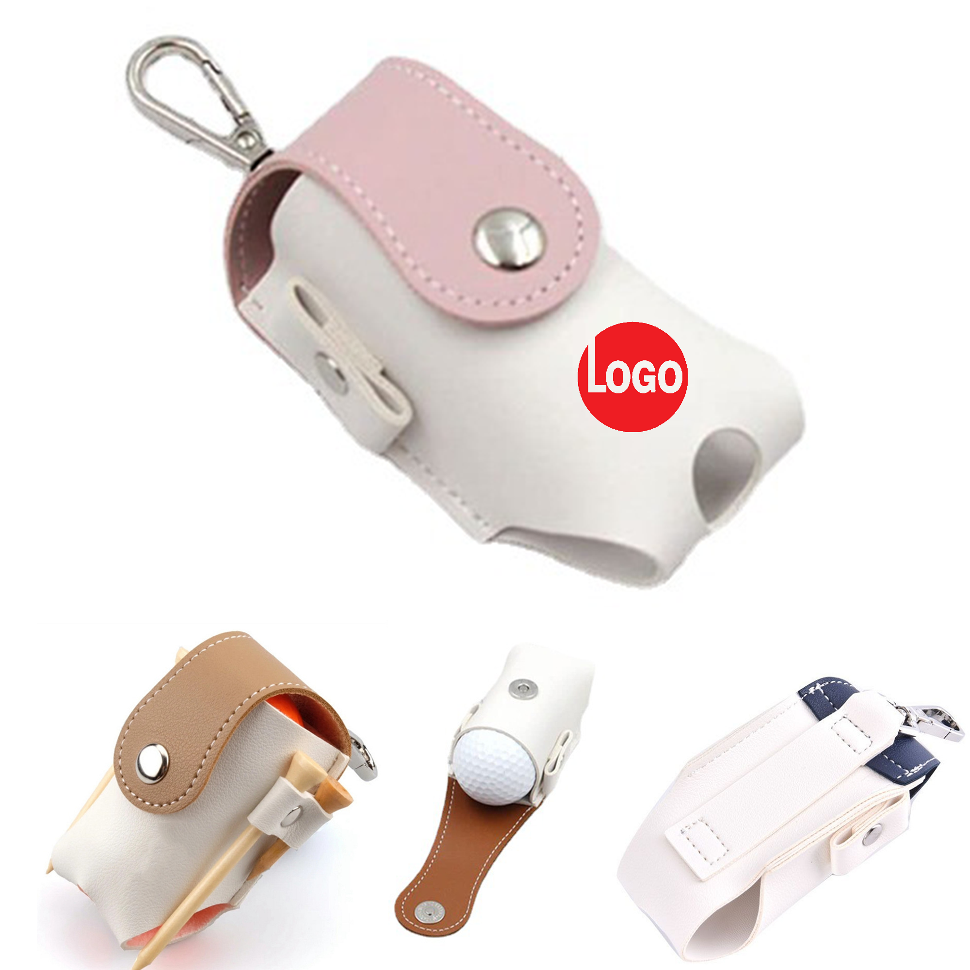 Golf PU Leather Belt Bag With Keychain 3