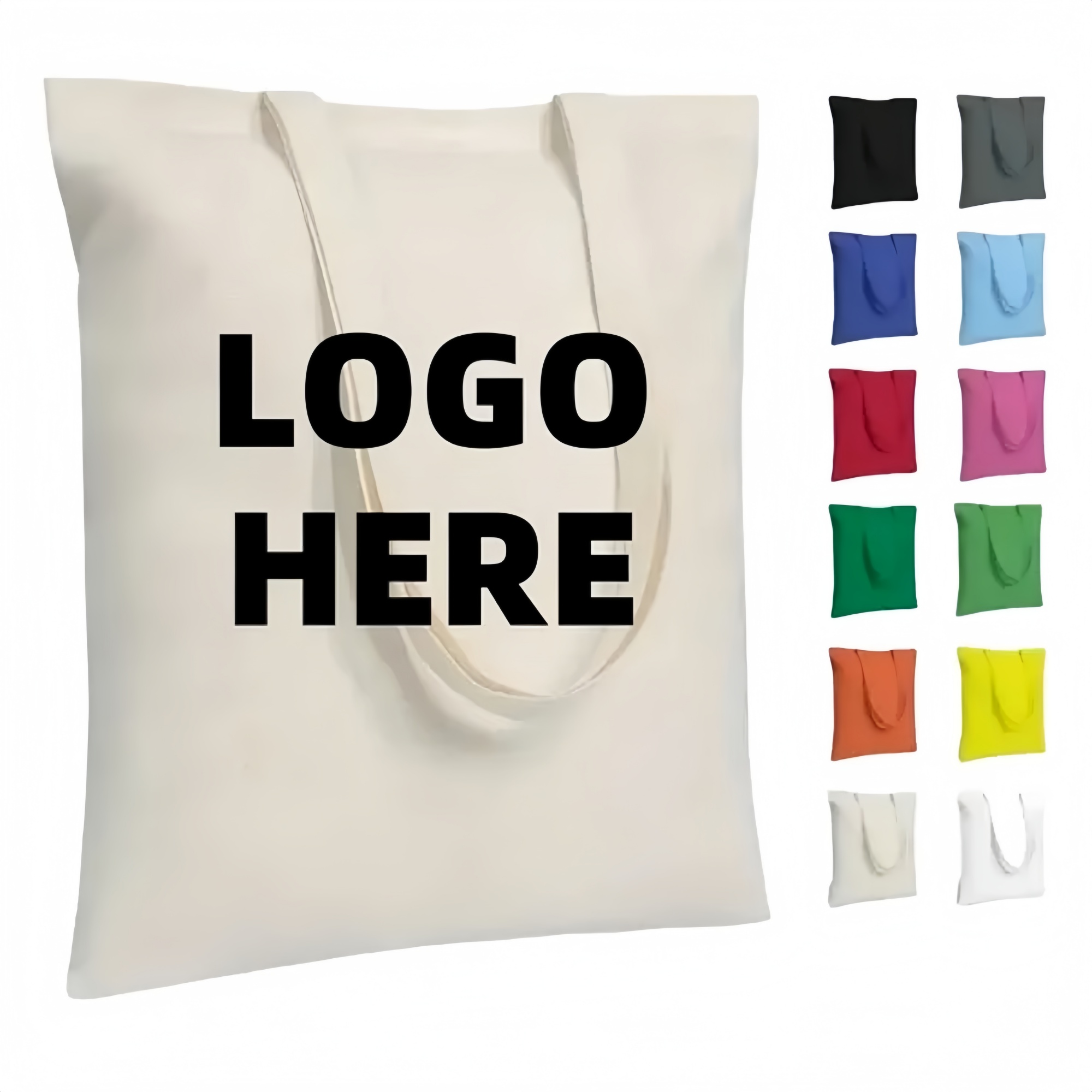 Canvas Large Tote Bag, custom tote bag with logo imprint 2