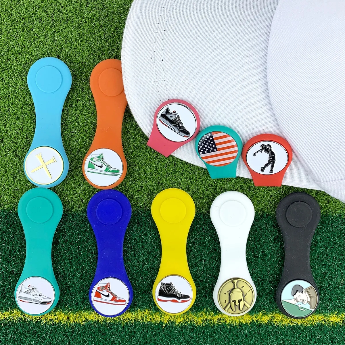 Personalized Golf Ball Marker with Silicone Hat Clip 2