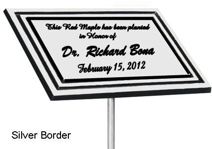 6" x 8" Silver Border Cast Aluminum Stake Plaque 2