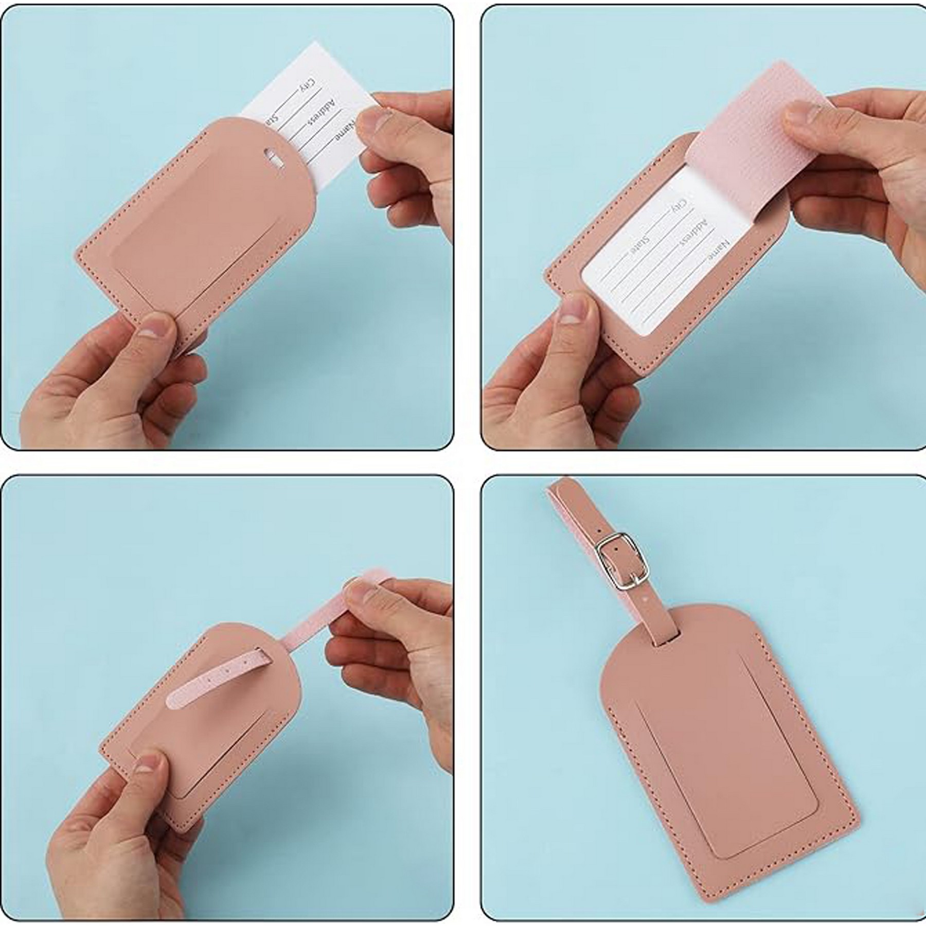 PU Leather Luggage Tags 1