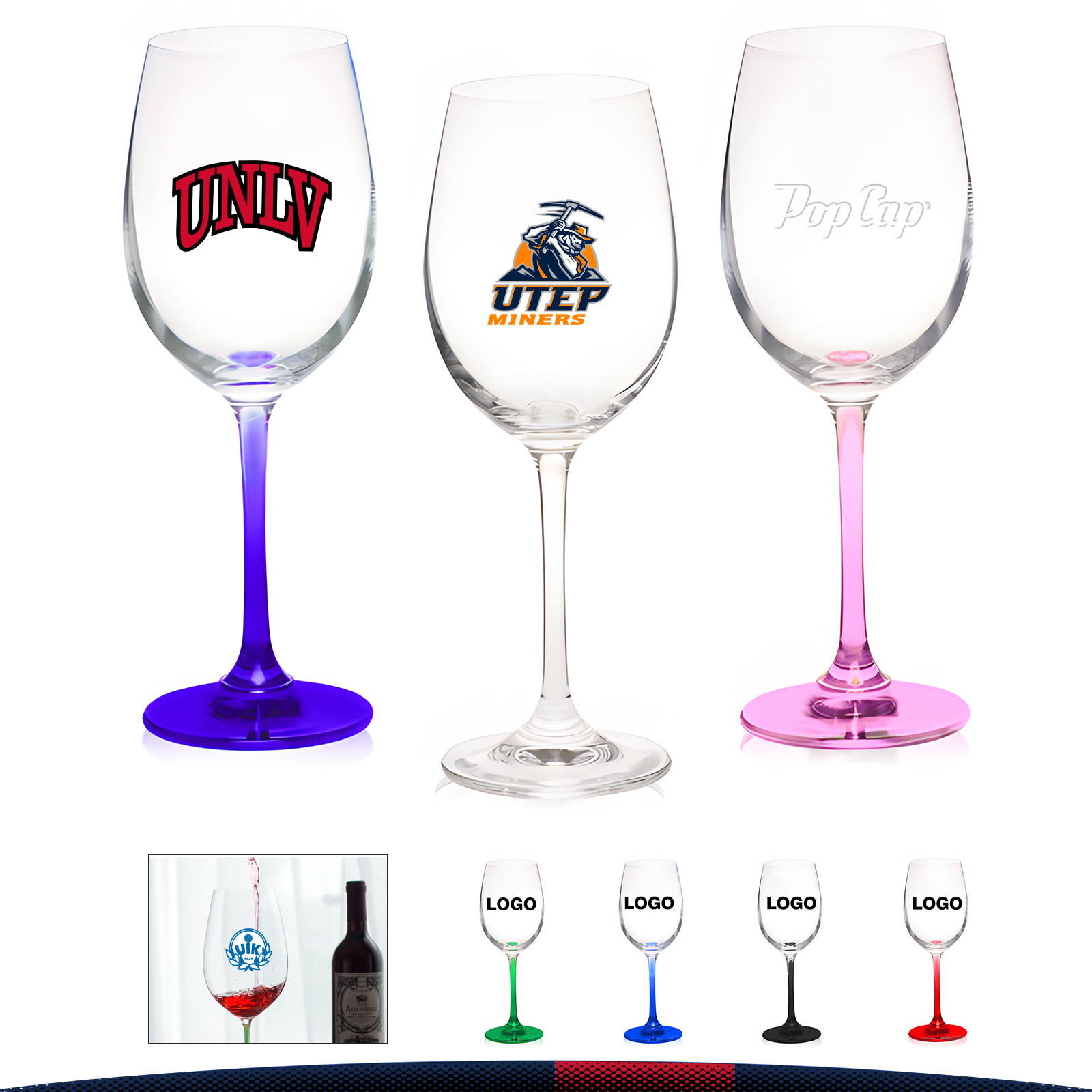 14 oz. Crystal Wine Glasses 2