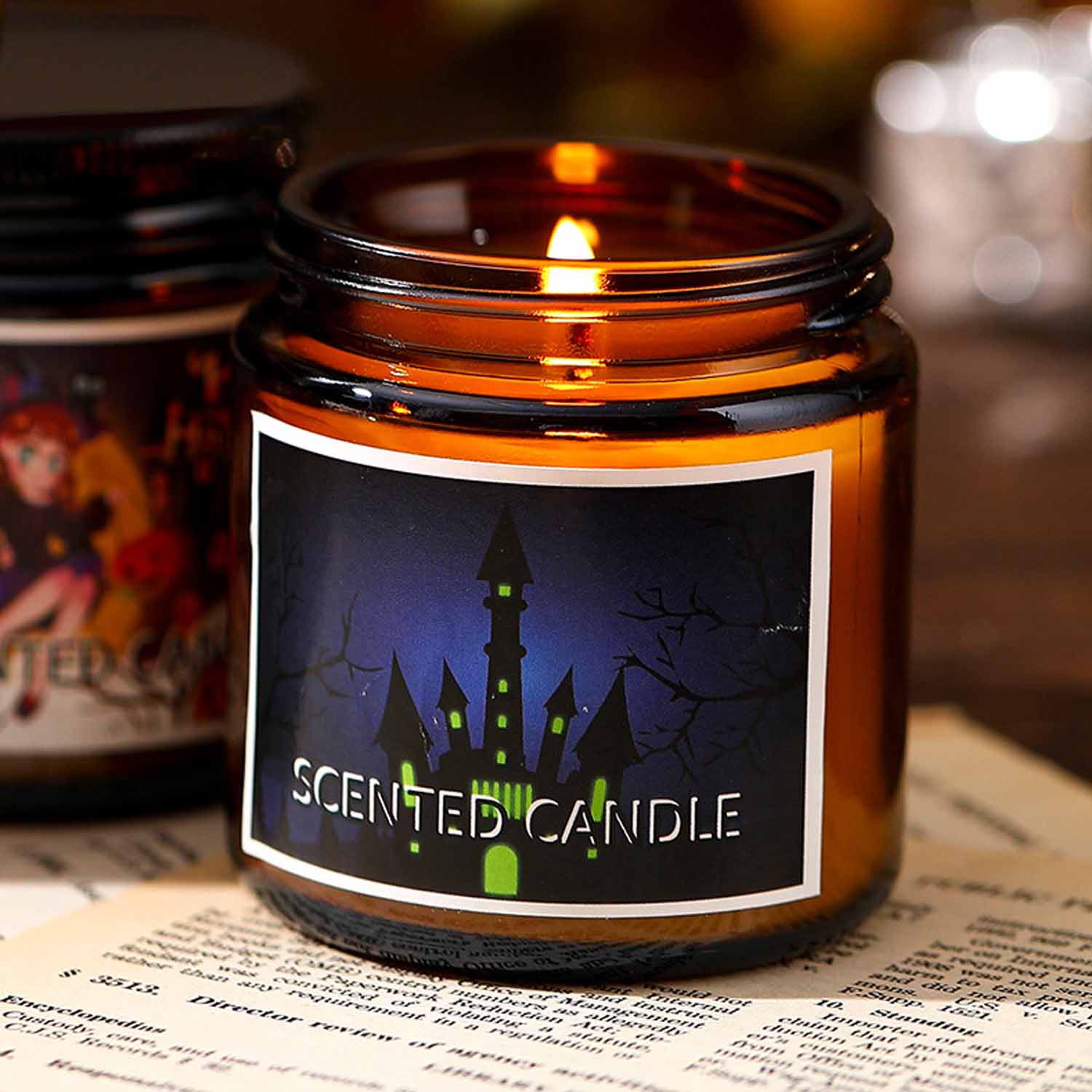 Customizable Halloween scented candle ornaments 4