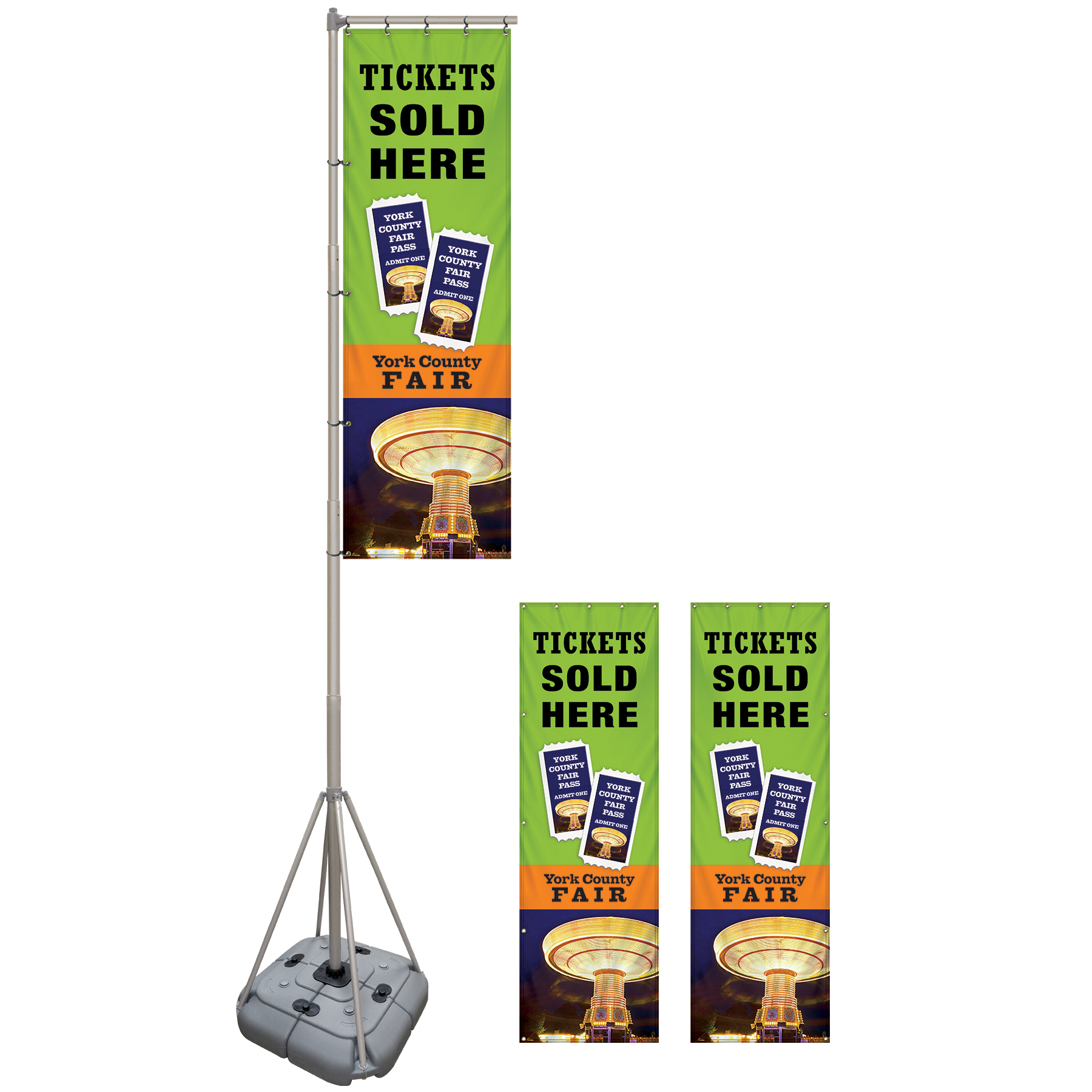 10' Giant Flagpole Kit Double Sided 14