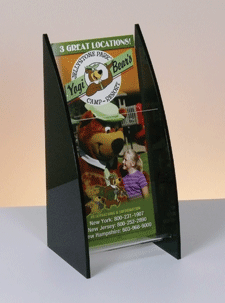 Countertop Brochure Holder with Arc Sides 1-Tier 1-Pocket 4w