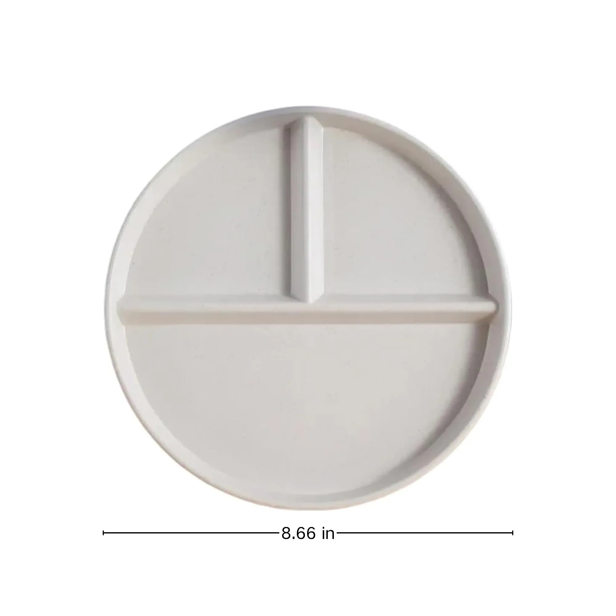 Three Compartment Fat Reduction Anti Fall Food Plate 5