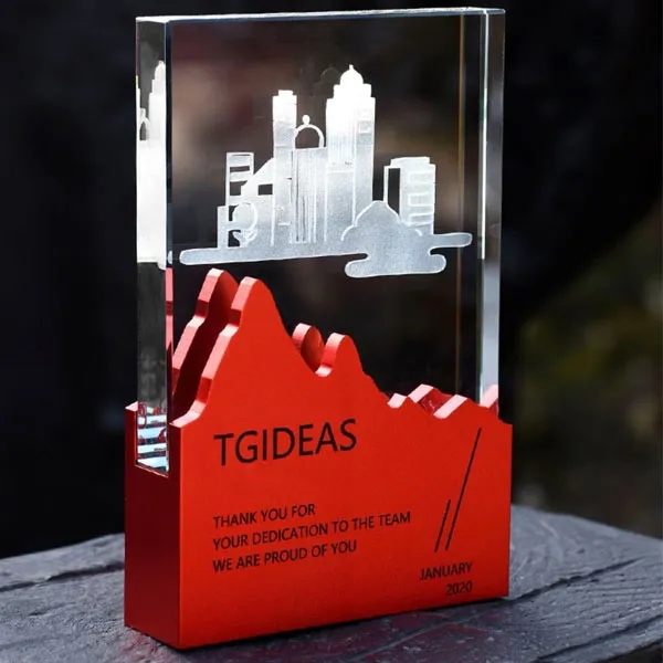 Crystal Metal Mountain Trophy Award 6