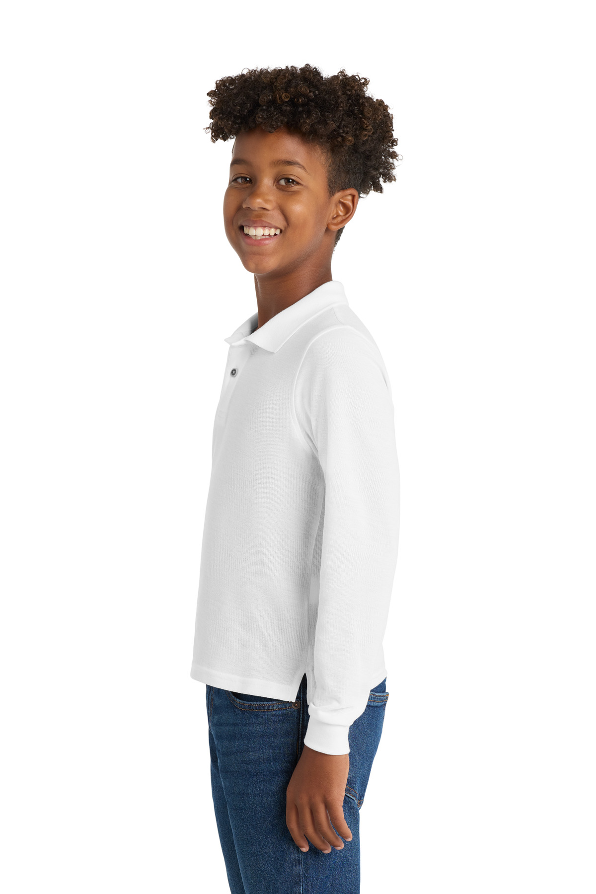 Port Authority Youth Long Sleeve Silk Touch Polo. Y500LS 19
