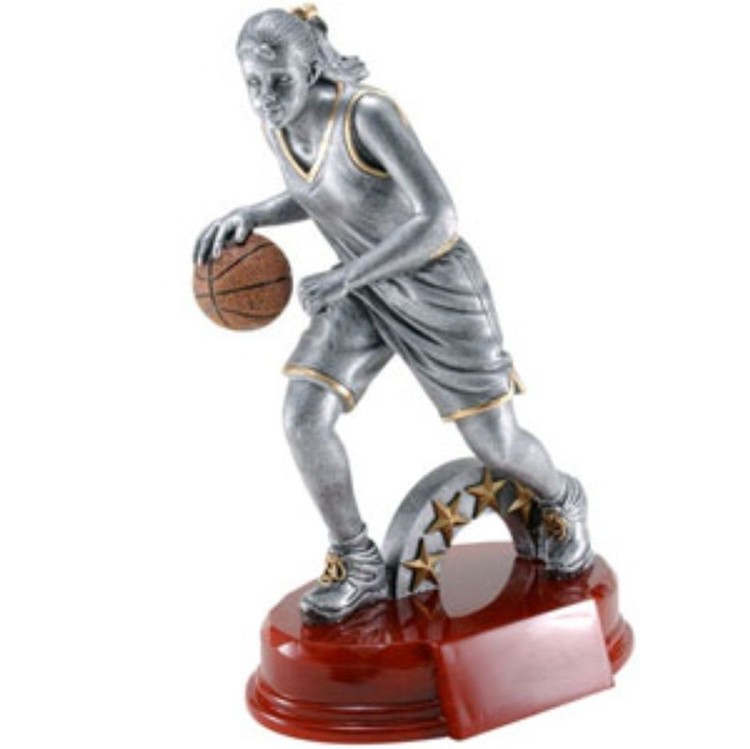9-1/4" Basketball-Female Resin Figure 1
