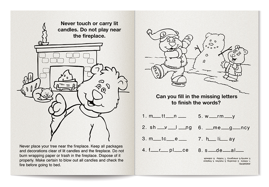 COLORING BOOK - Make Winter and Holidays Safe Coloring & Activity Book 4