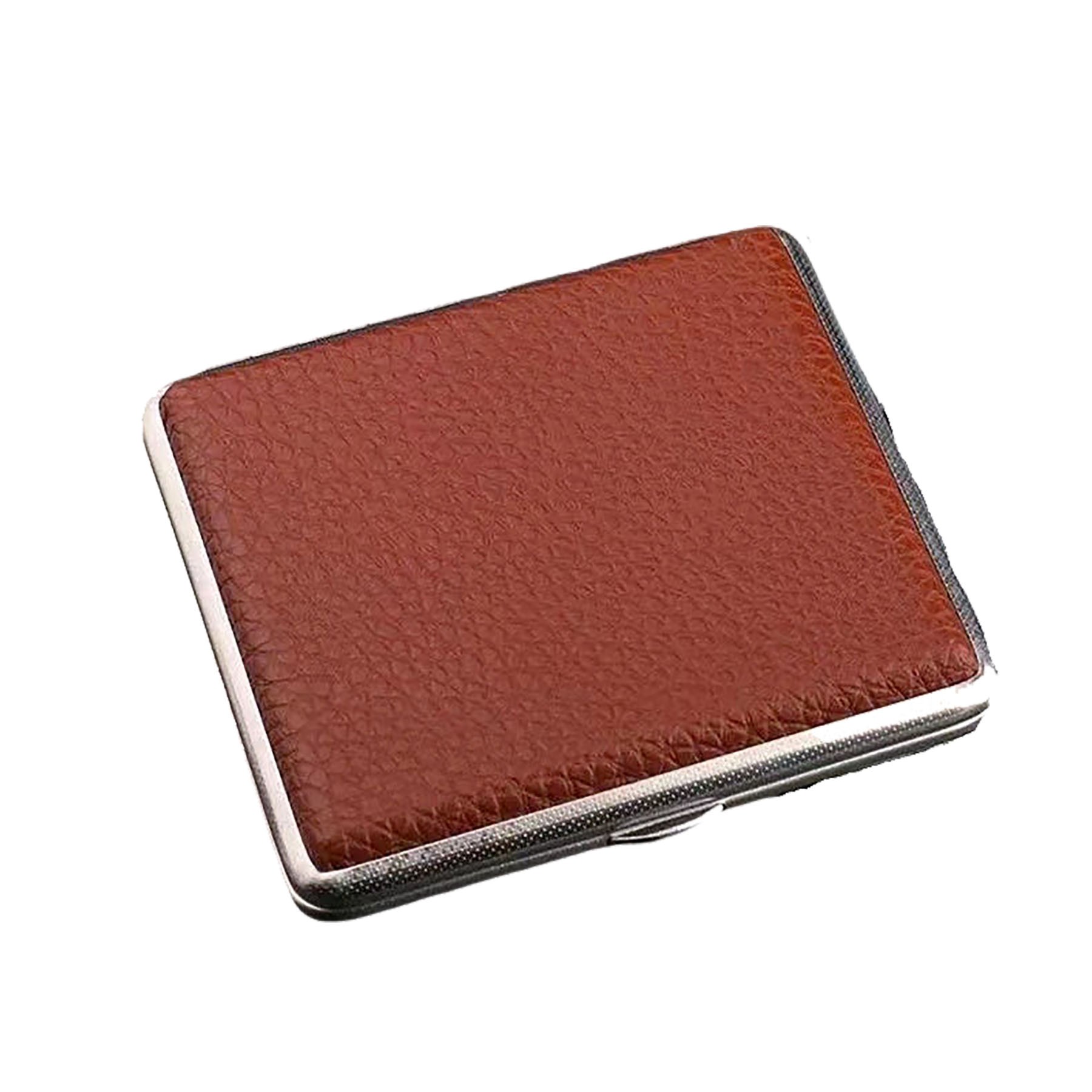 Leather And Metal Cigarette Box Tobacco Case 2
