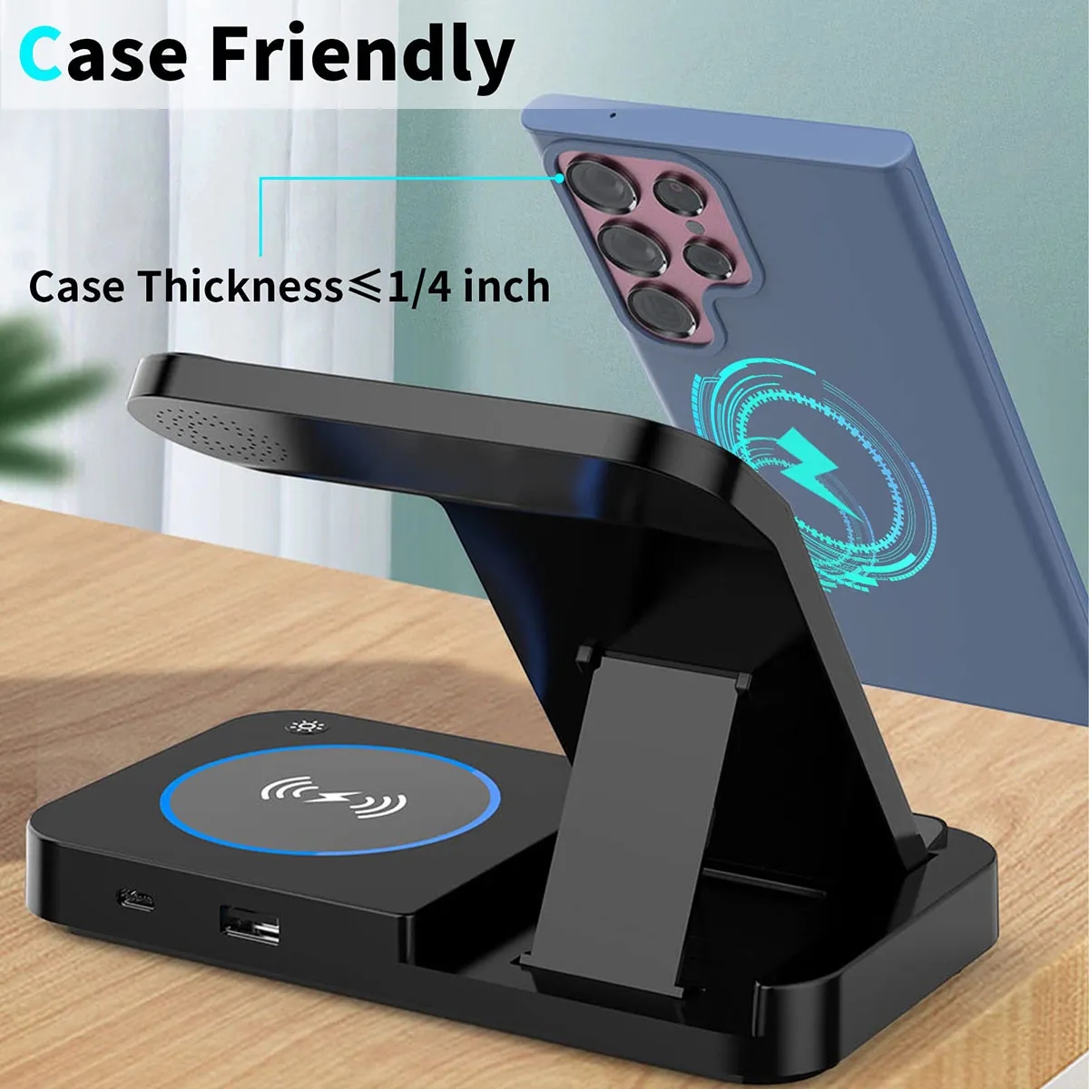 Foldable Wireless 4 in 1 Charging 4
