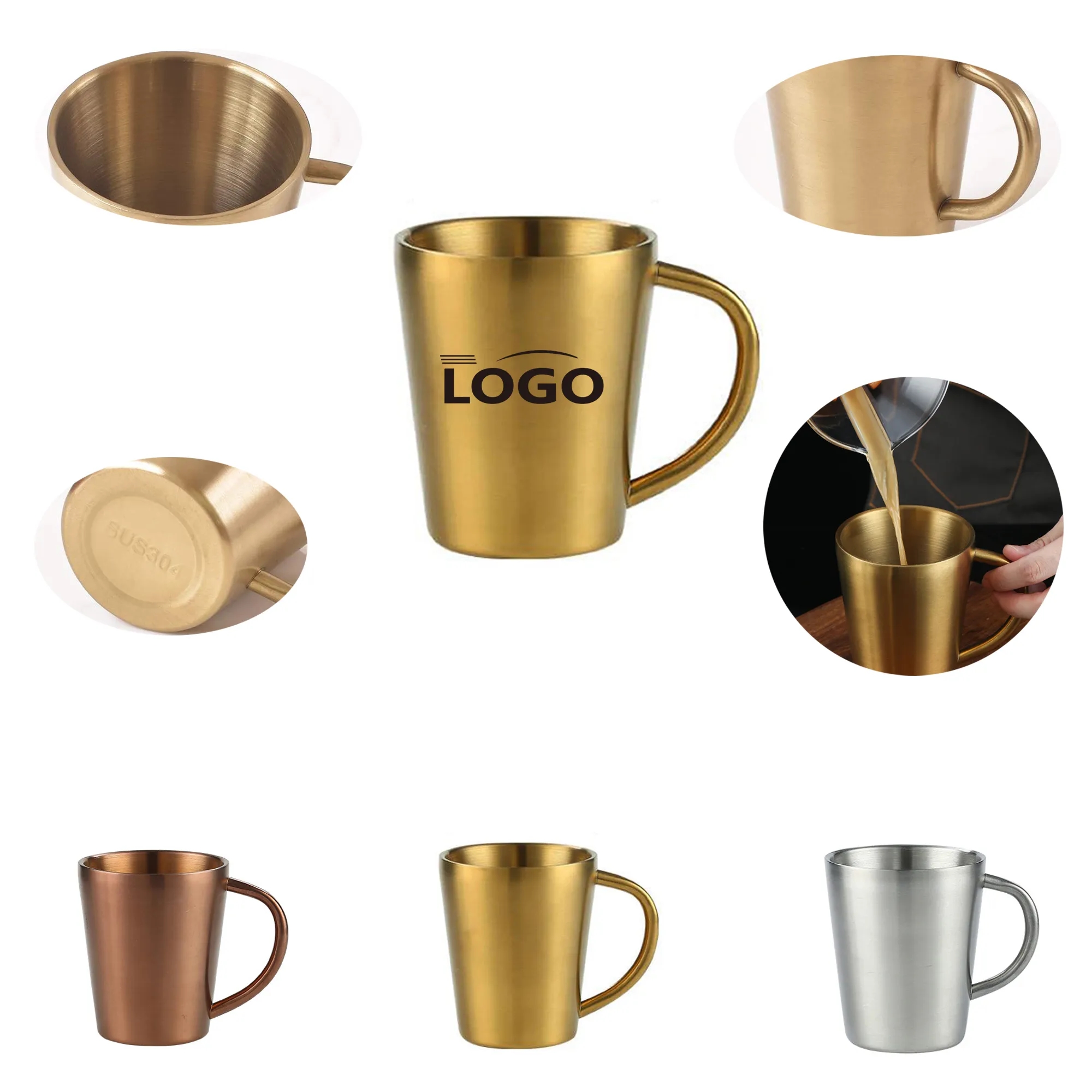 10oz Stainless Steel Cups With Handles 4