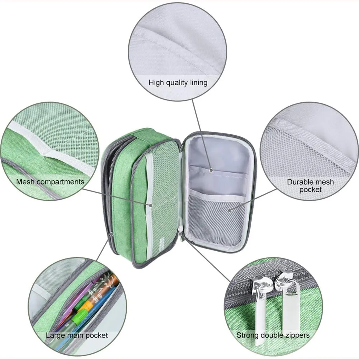 Custom Big Capacity Durable Stationery Organizer Pencil Case 2