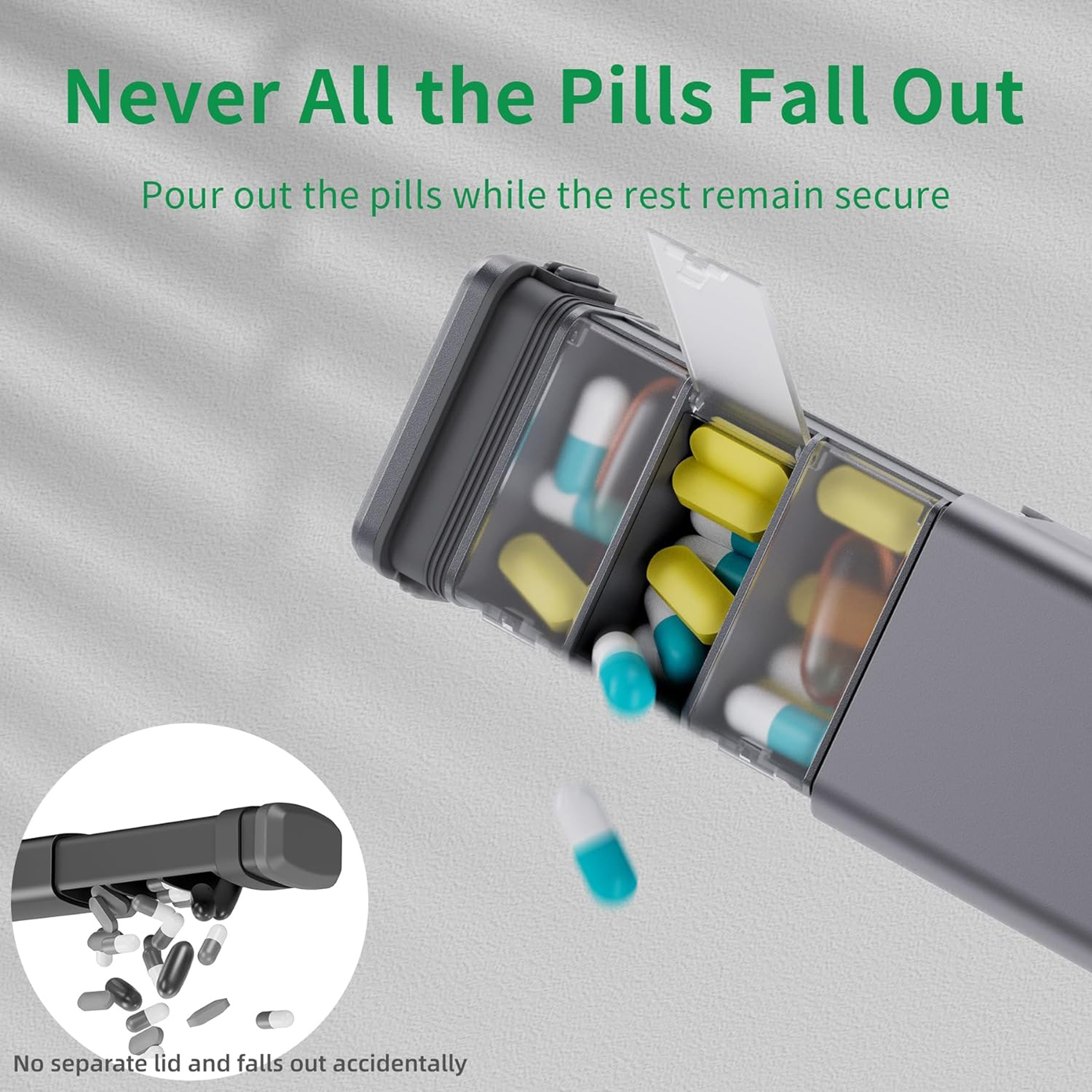 Weekly Metal Pill Organizer for Travel 1