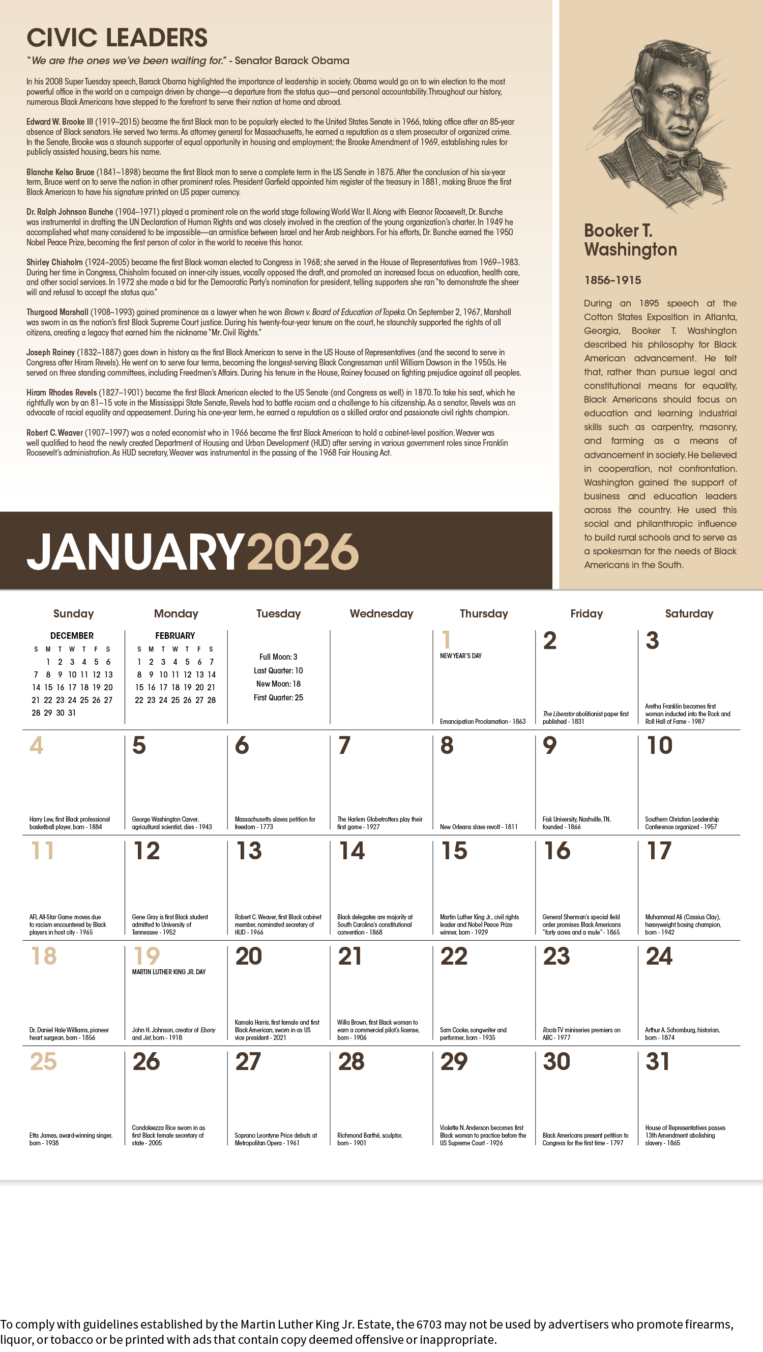 Triumph® Calendars African-American Heritage: Dr. Martin Luther King, Jr. Calendar 3