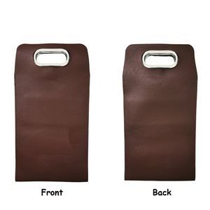 Premium PU Leather Wine Bag With Window And Elegant Metal Handles 17