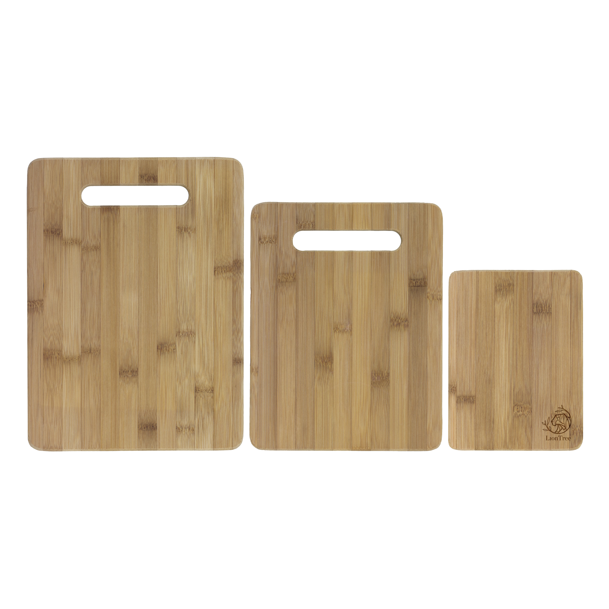 3-Piece Bamboo Cutting Board Set, 13" x 9-1/2", 11" x 8-1/2" and 8" x 6"