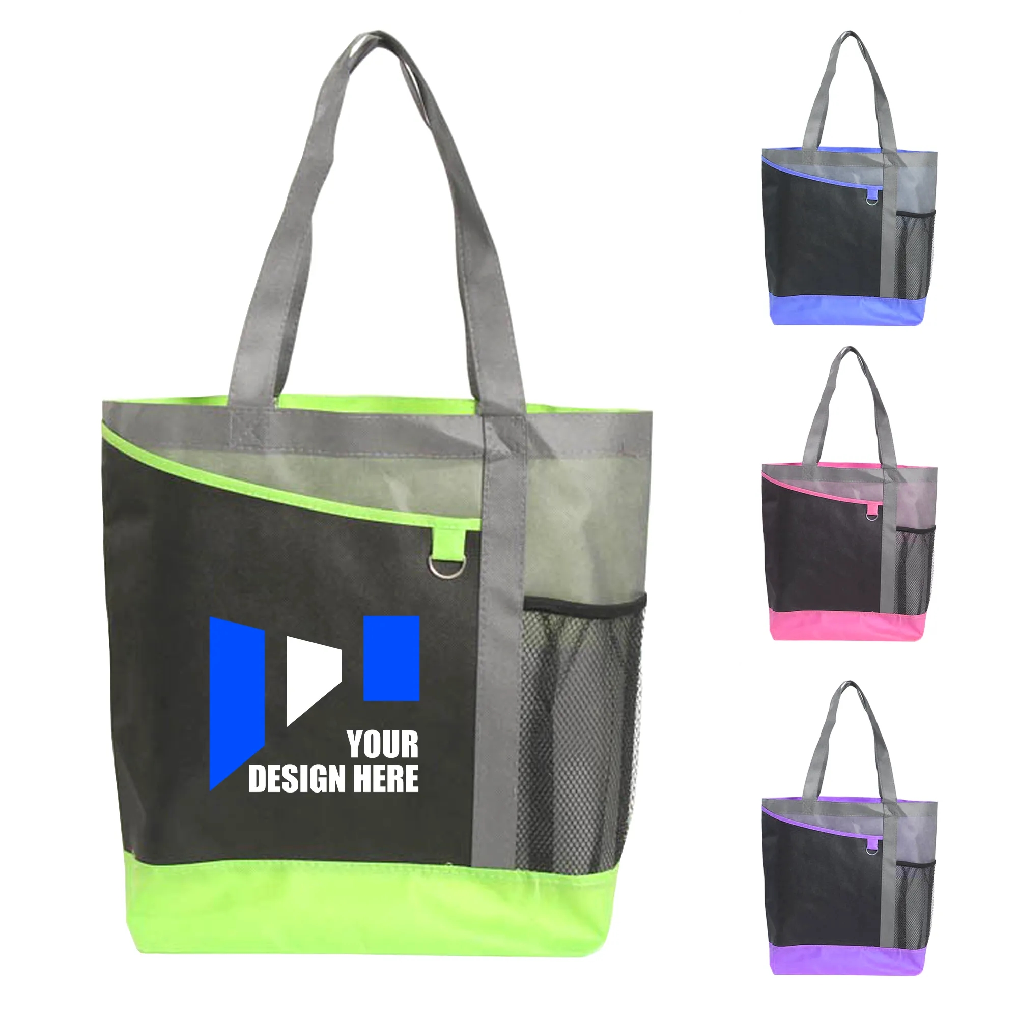 Patchwork Color Non-woven Handbag 2