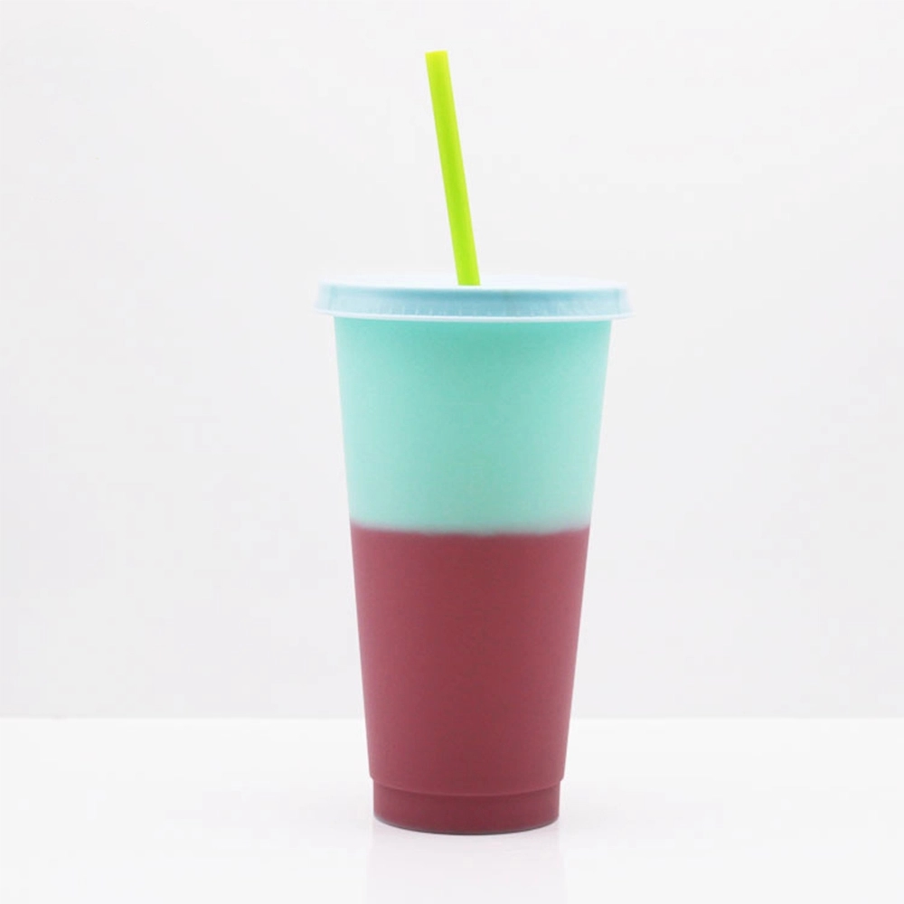 24oz Color Changing Reusable Straw Tumbler 5