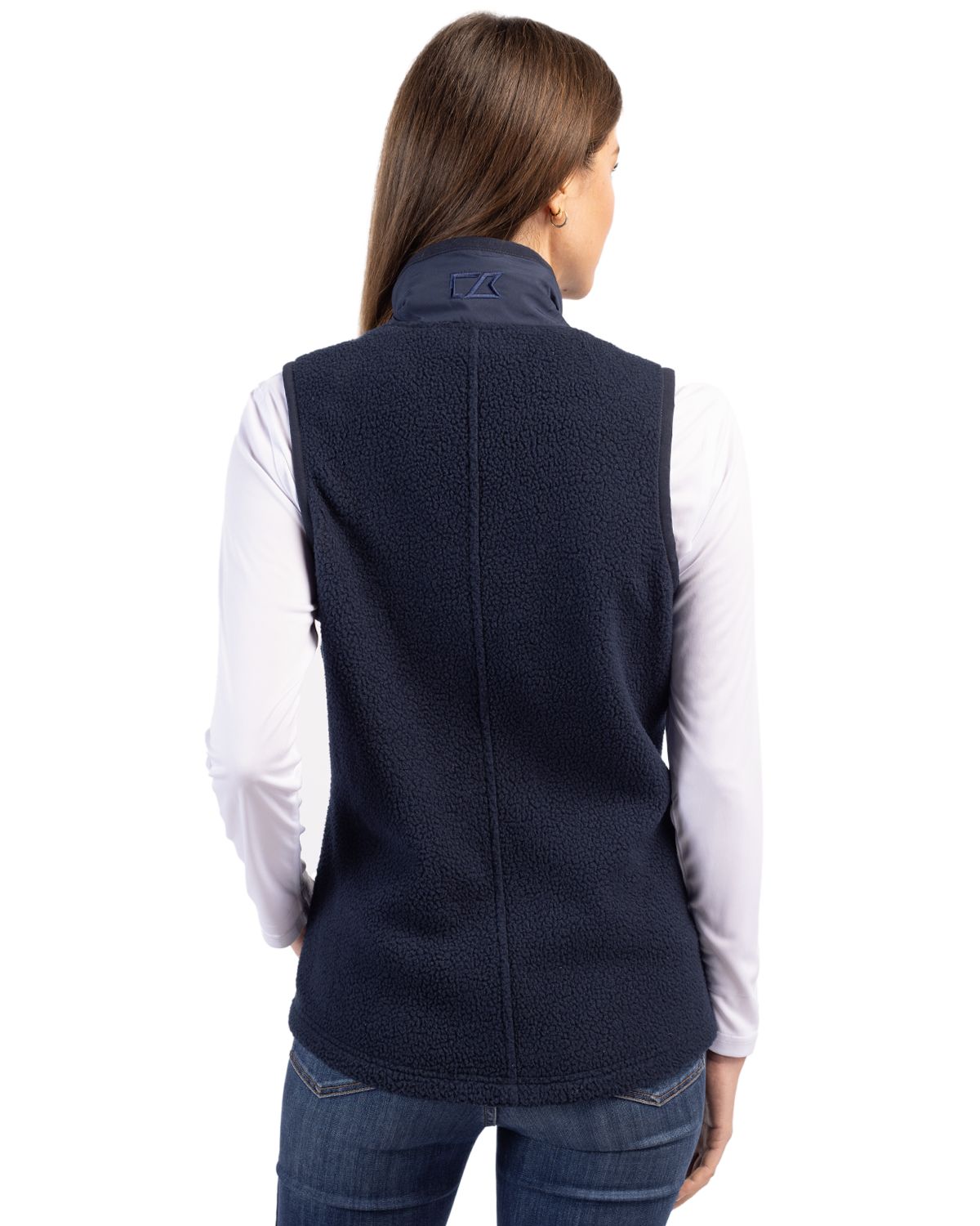 Cutter & Buck Cascade Epic Comfort Recycled Sherpa Fleece Womens Full Zip Vest 65
