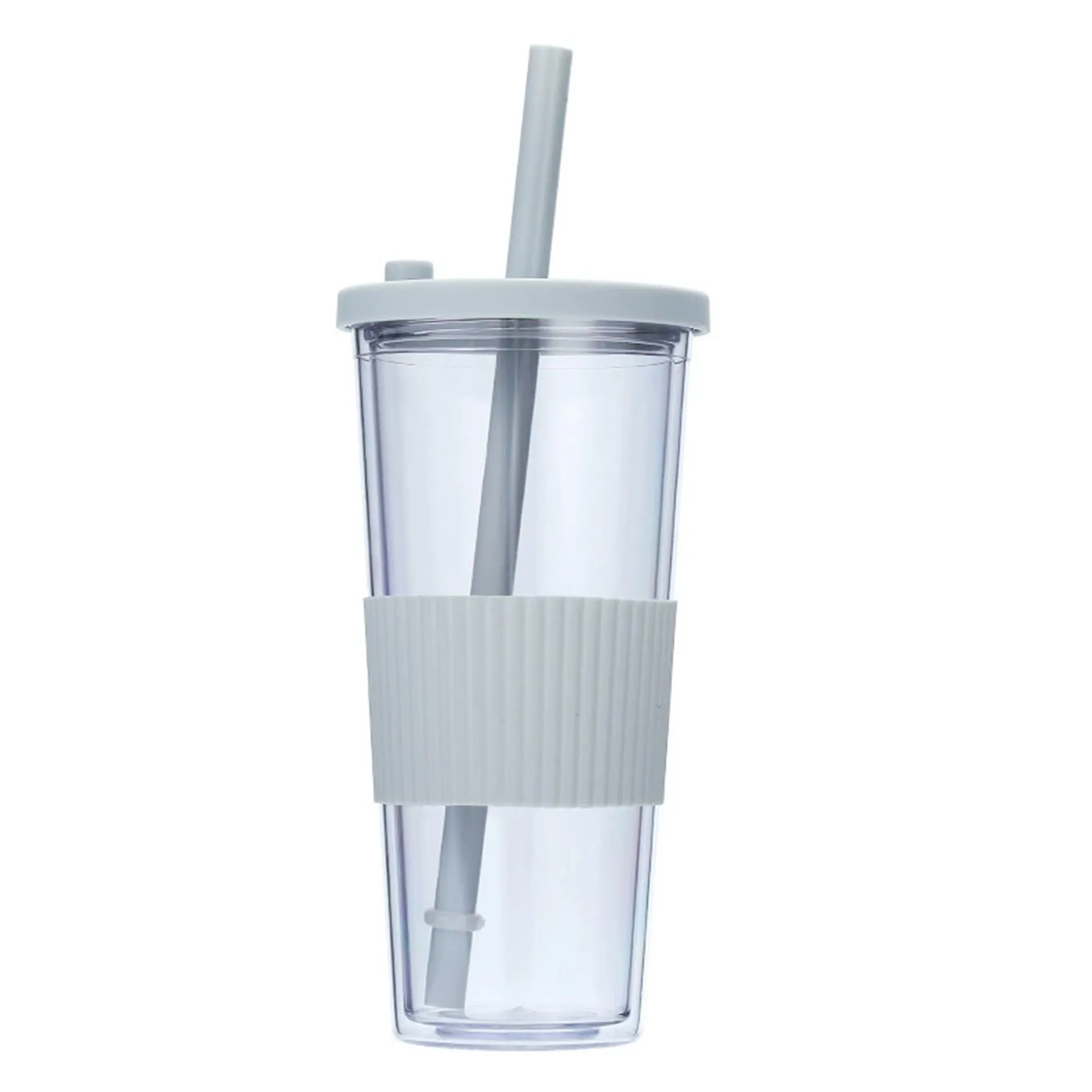 24oz Plastic Tumbler with Lid & Straw 8