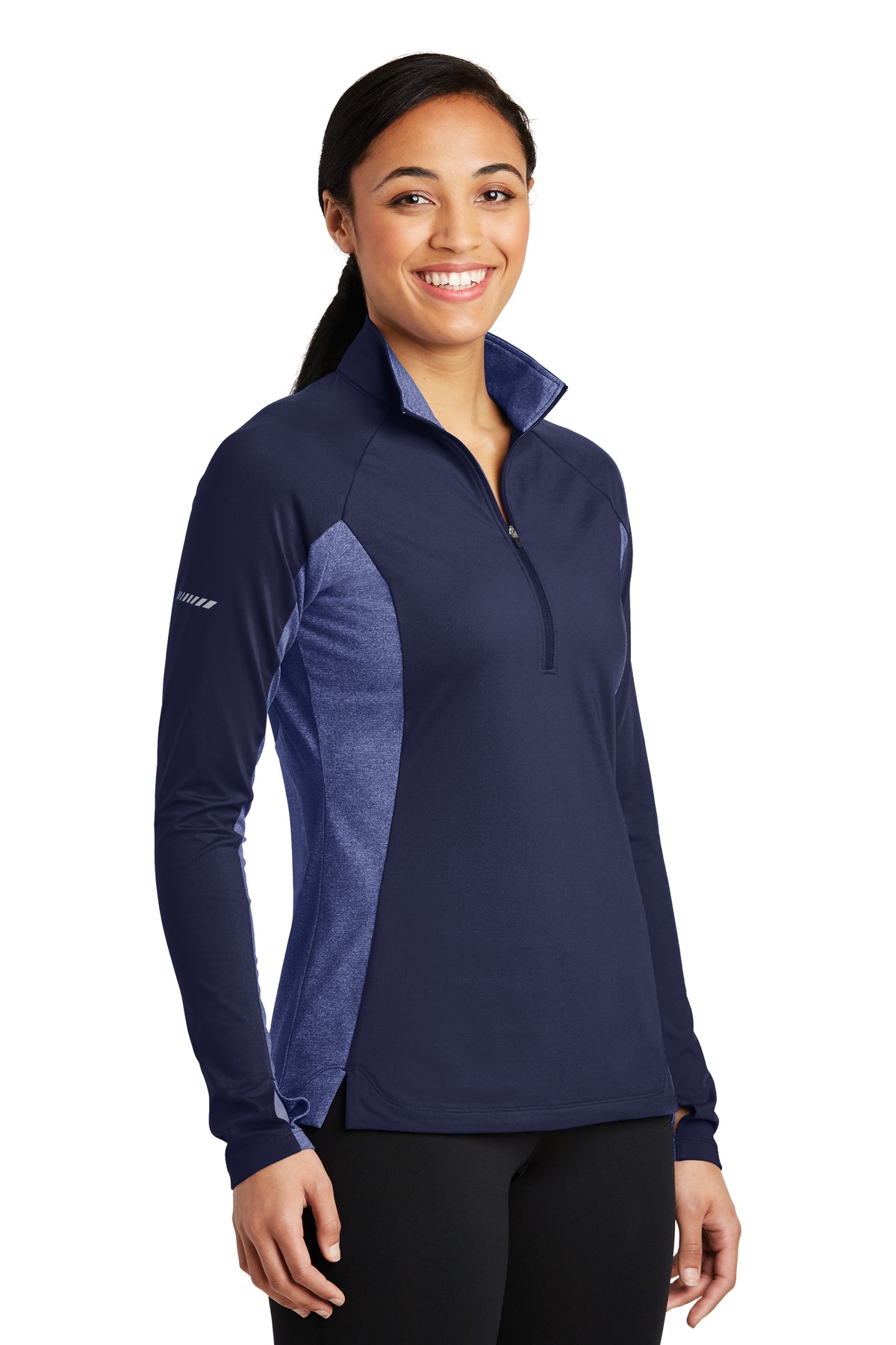 Sport-Tek Women's Sport-Wick Stretch Contrast 1/4-Zip Pullover. LST854 14