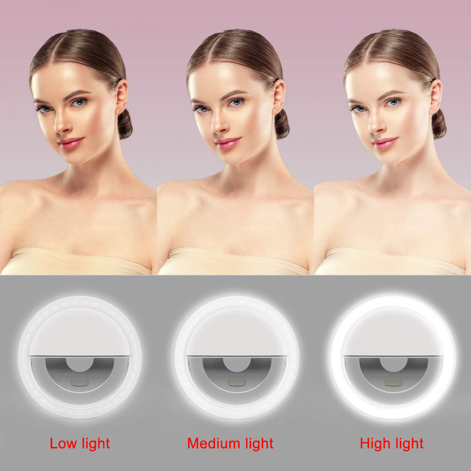 Portable Clip-On Ring Light for Selfie and Zoom Conferencing 2