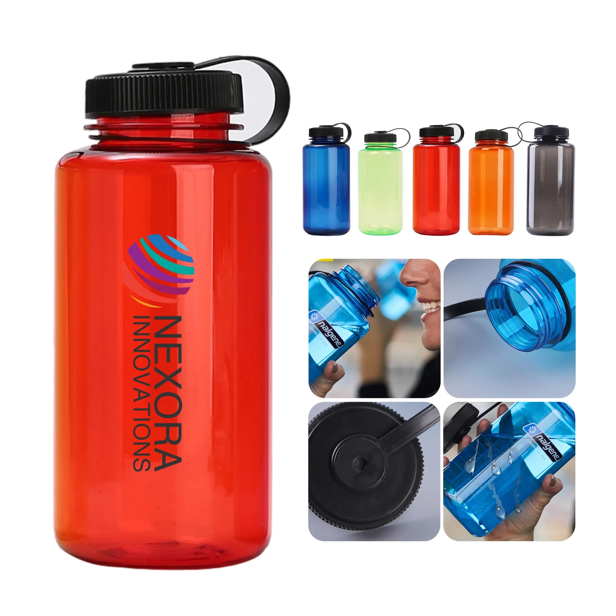 MOQ 50 32oz Outdoor Wide-Mouth Sports Water Bottle 4