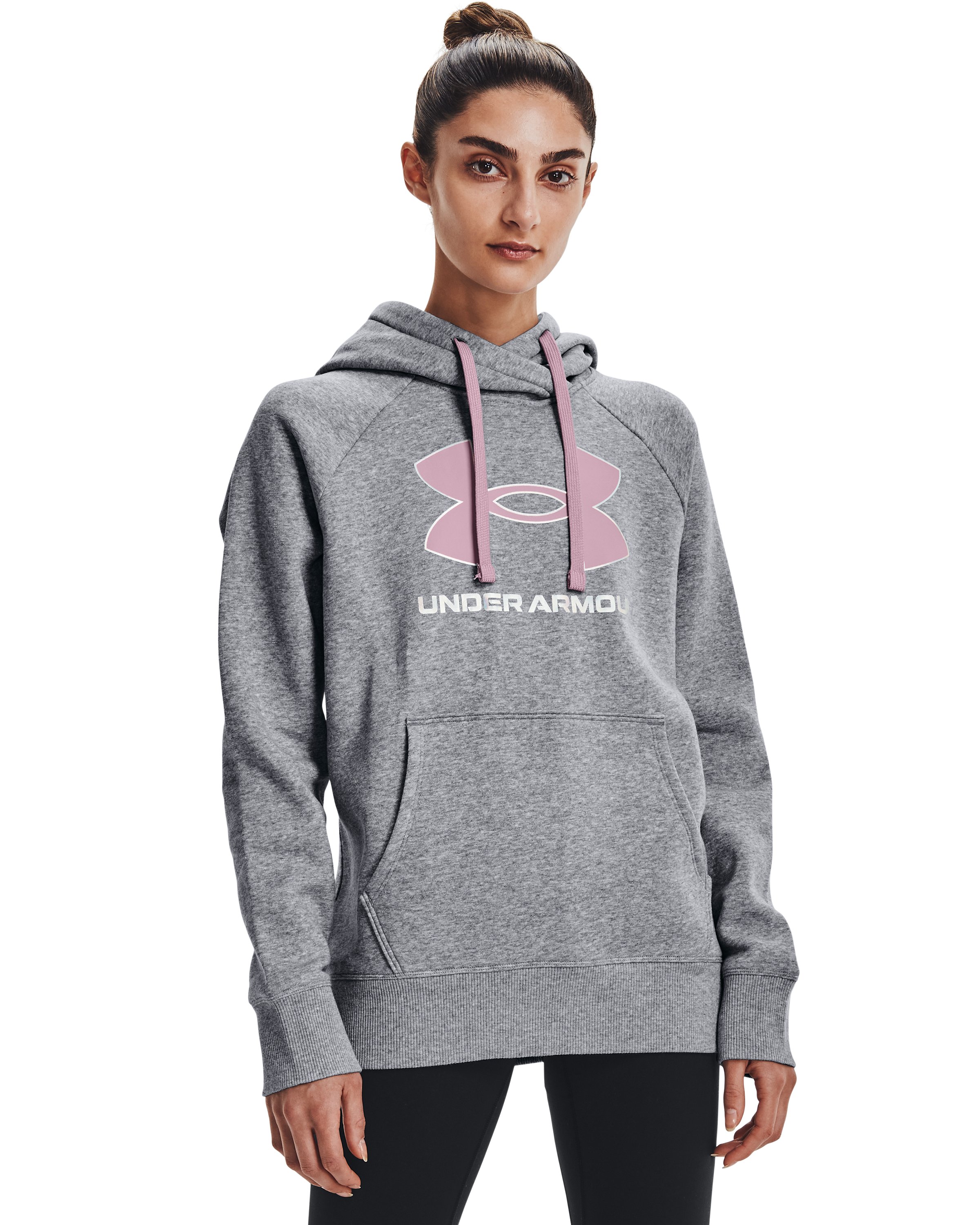 UA Rival Fleece Big Logo Foil Outline Women's Hoodie, custom hoodie or sweatshirt with logo imprint 7