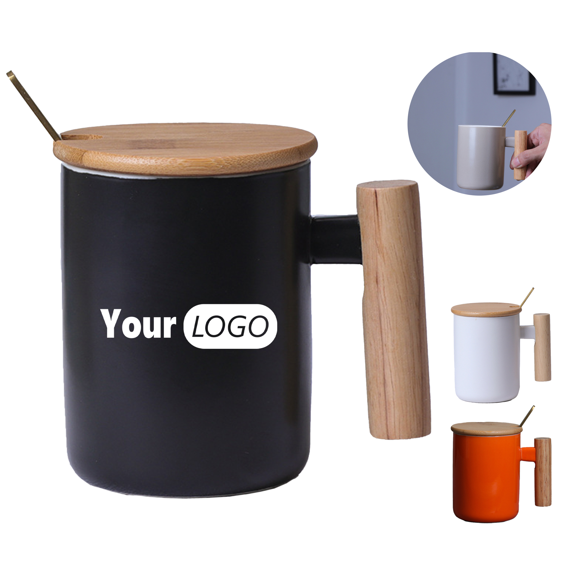Ceramic Handle With Lid Mug 2