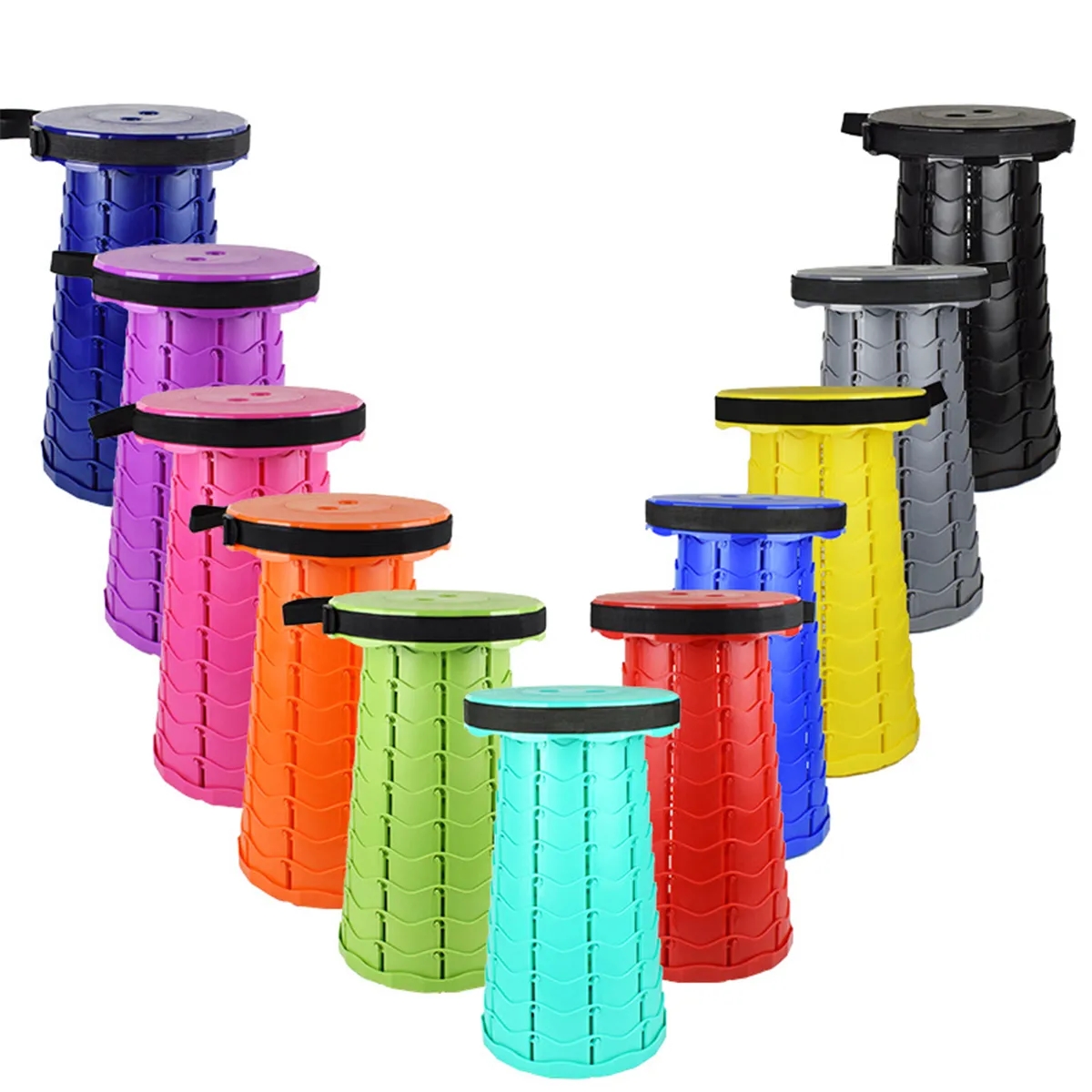 Outdoor Portable Simple Telescopic Folding Stool 5