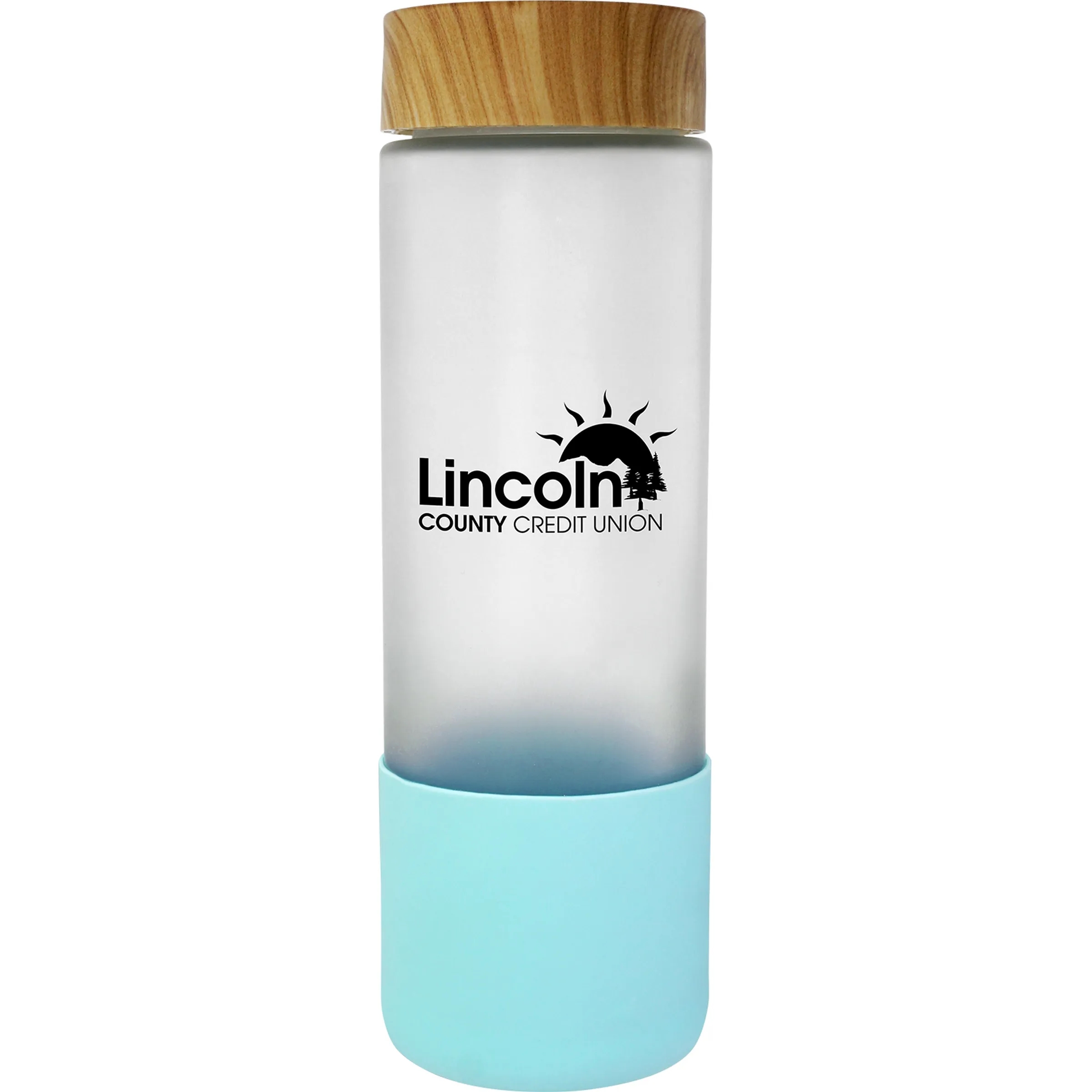 Bamboo Pattern 22 oz. Frosted Glass Grip Bottle 9