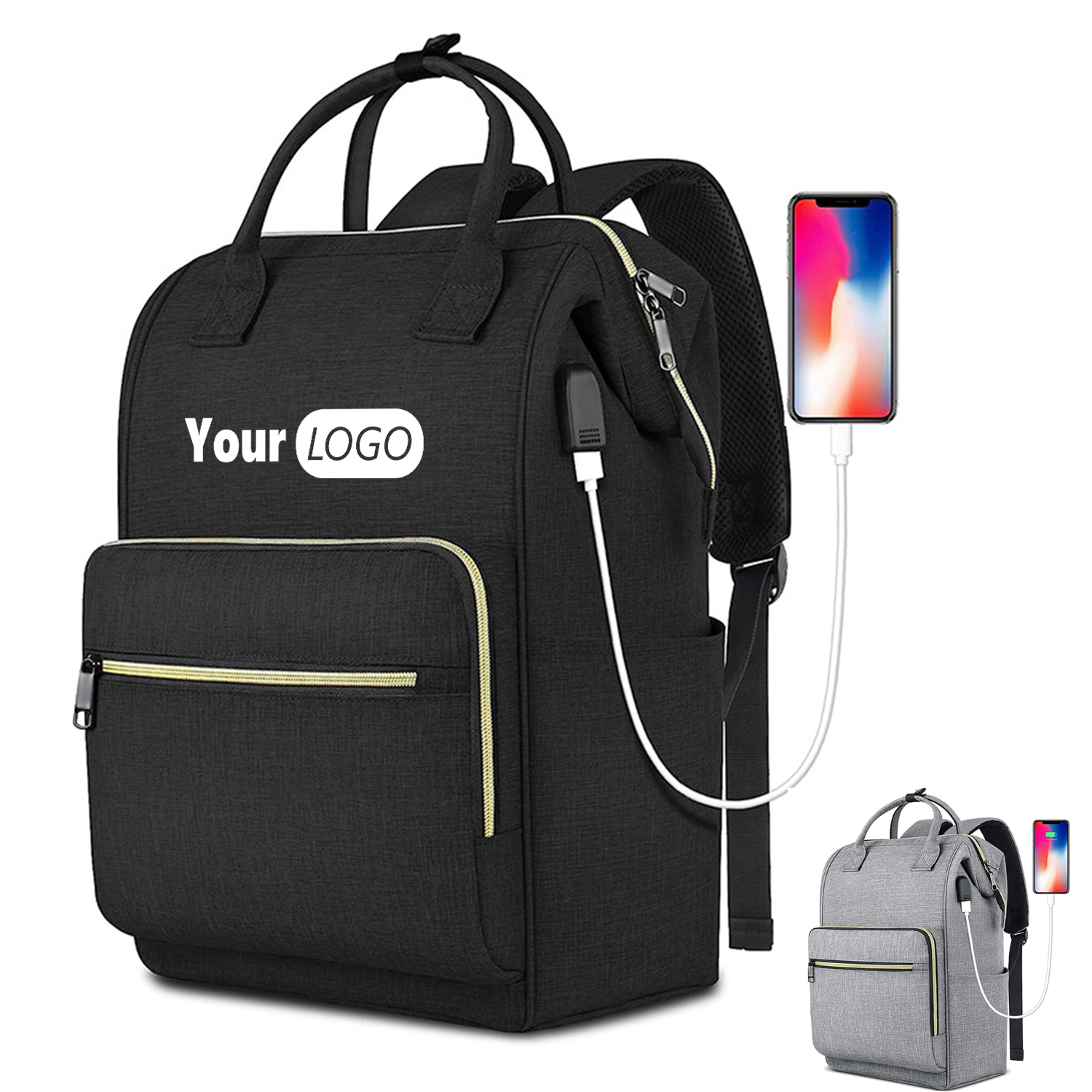 Laptop Backpack with USB Charging Port Carry on Bag for Work 3