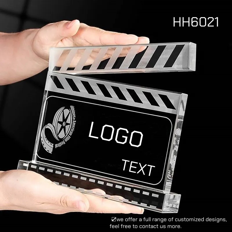 Film Crystal Academy Award Trophy Movie Clapper 6