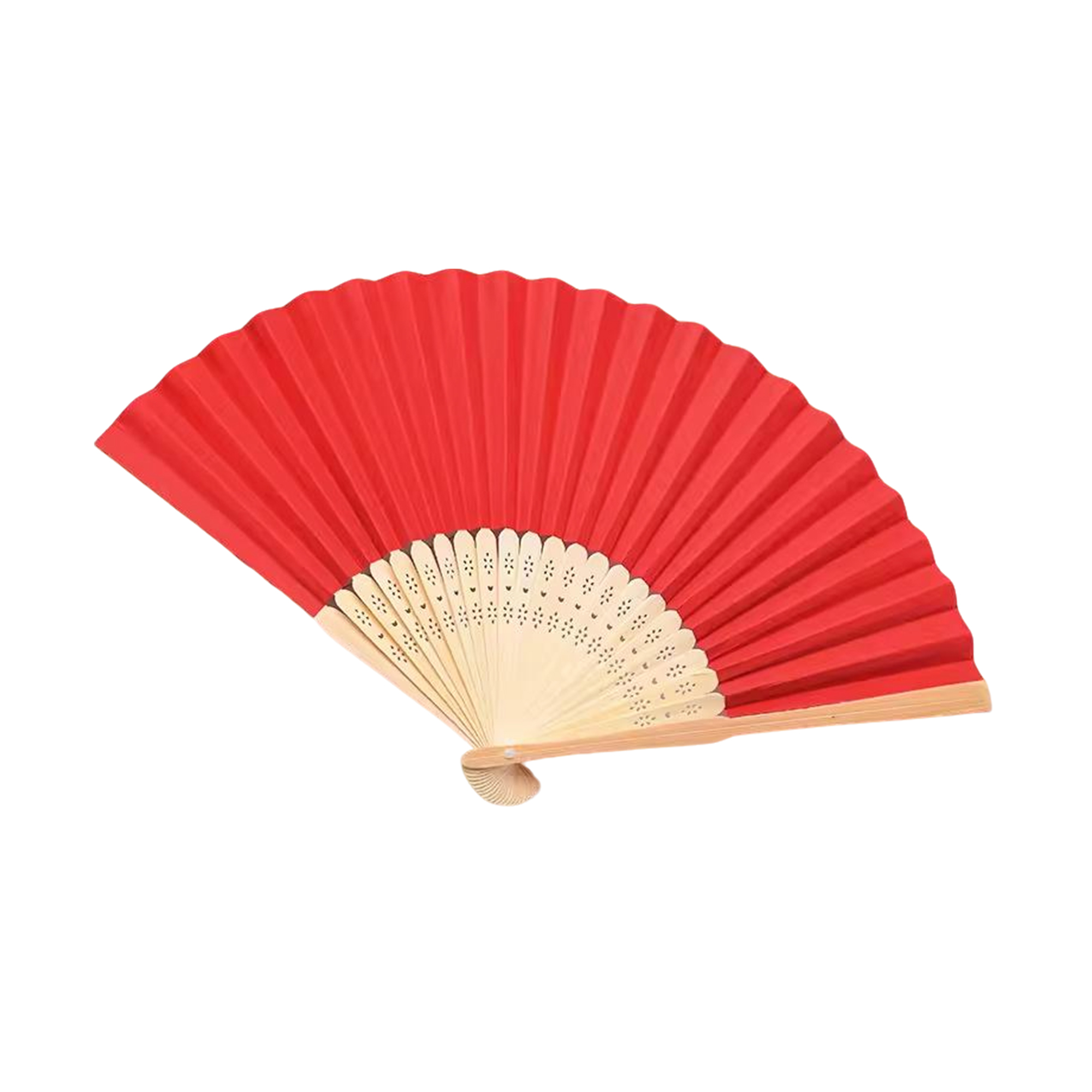 Folding Bamboo Paper Hand Fan With Full Color Print 3