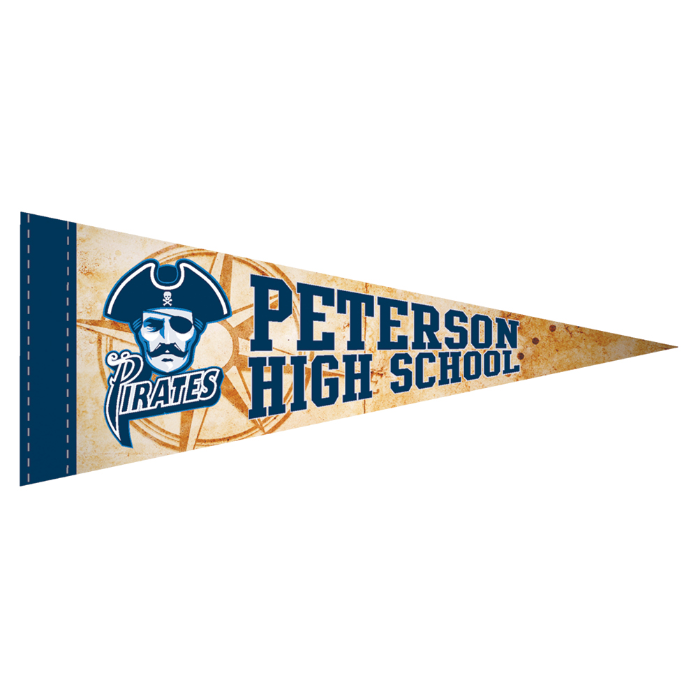 5" x 12" Full Color Felt Pennant, No Strip 5