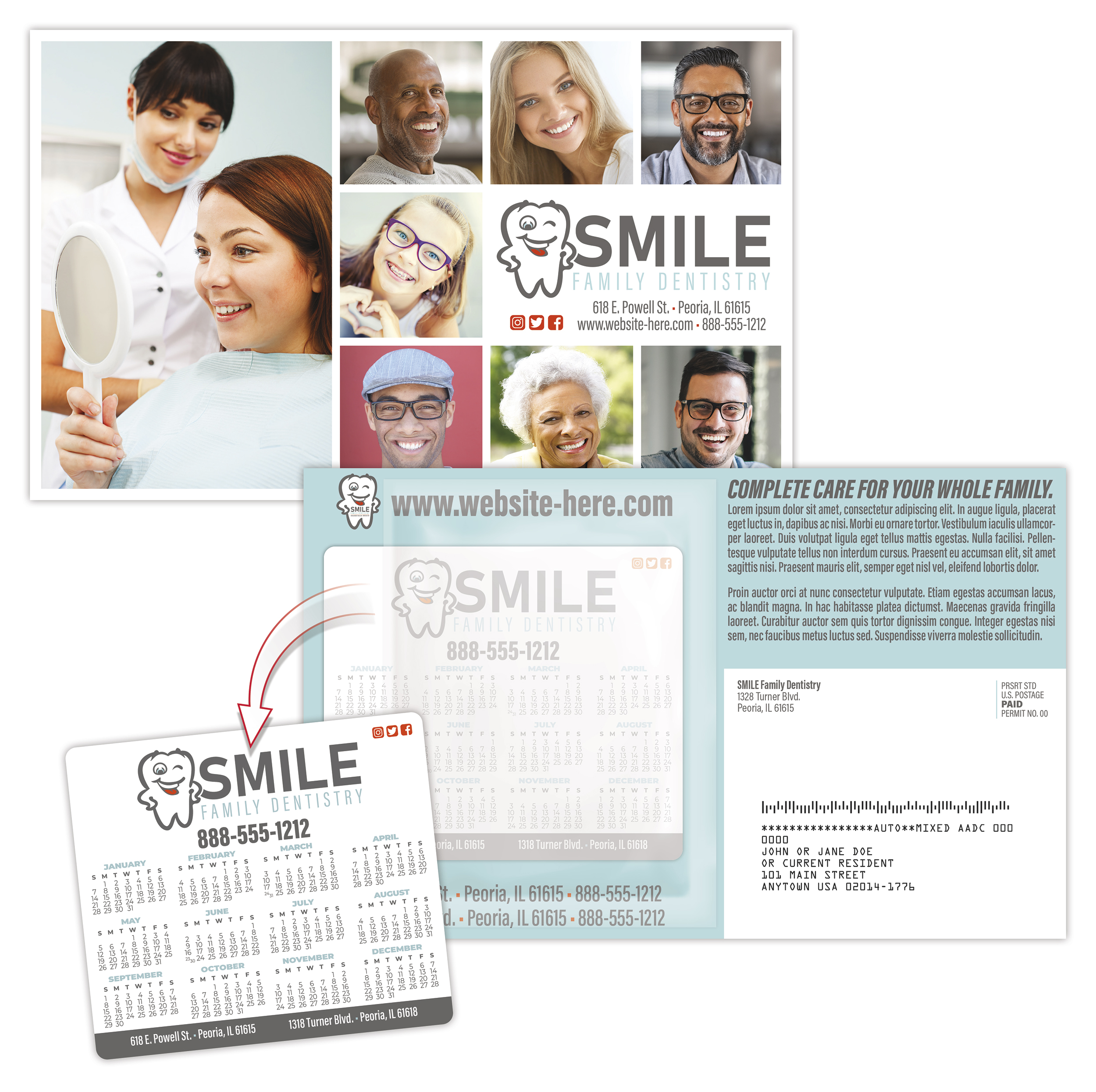 ClearPeel Postcard (8.5x5.25) - Laminated with 3.5x4 Magnet (25 mil.) - 14 pt. 1